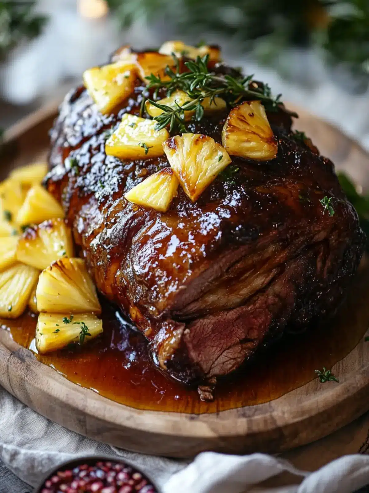 Savory Glazed Beef Leg with Pineapple and Honey Recipe Magic 2 Glazed Beef Leg with Pineapple and Honey