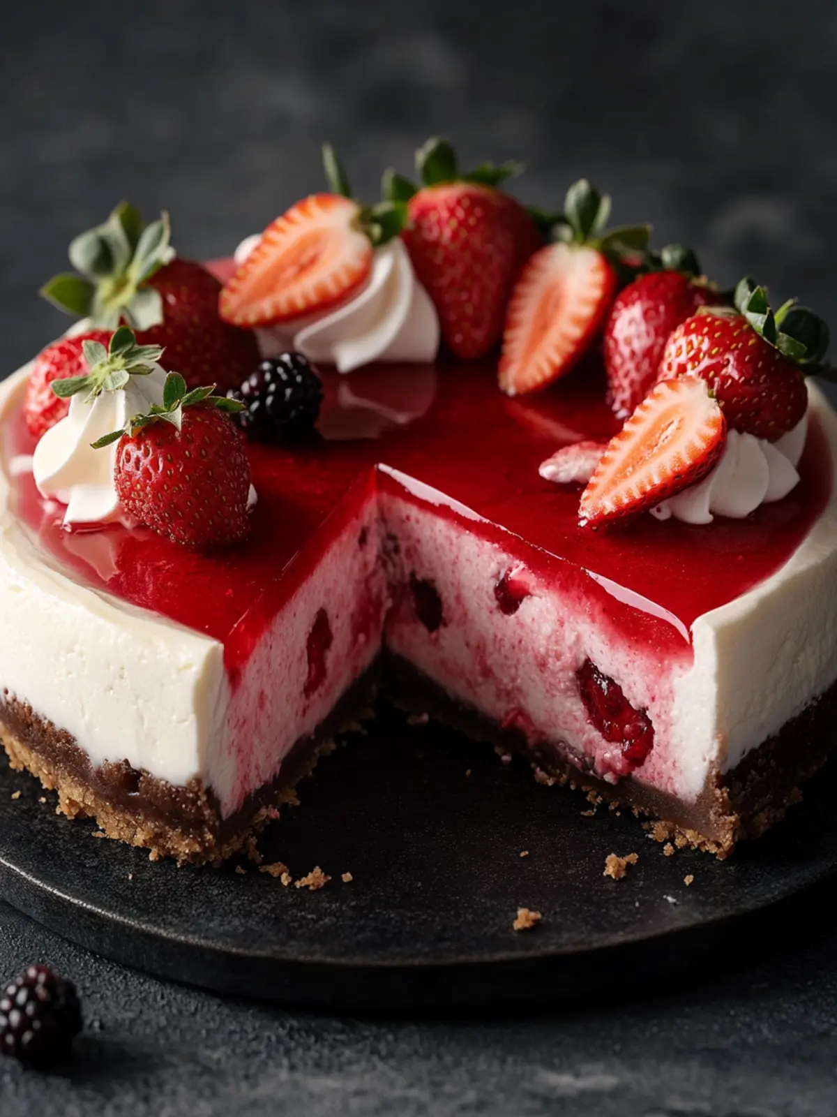 Irresistible Velvet Strawberry Cheesecake for Sweet Moments 2 Velvet Strawberry Cheesecake