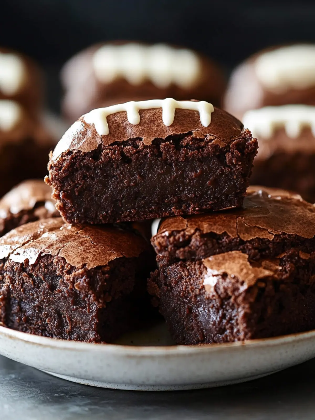 Fudgy Football Brownies for Your Ultimate Game Day Celebration 3 Football Brownies