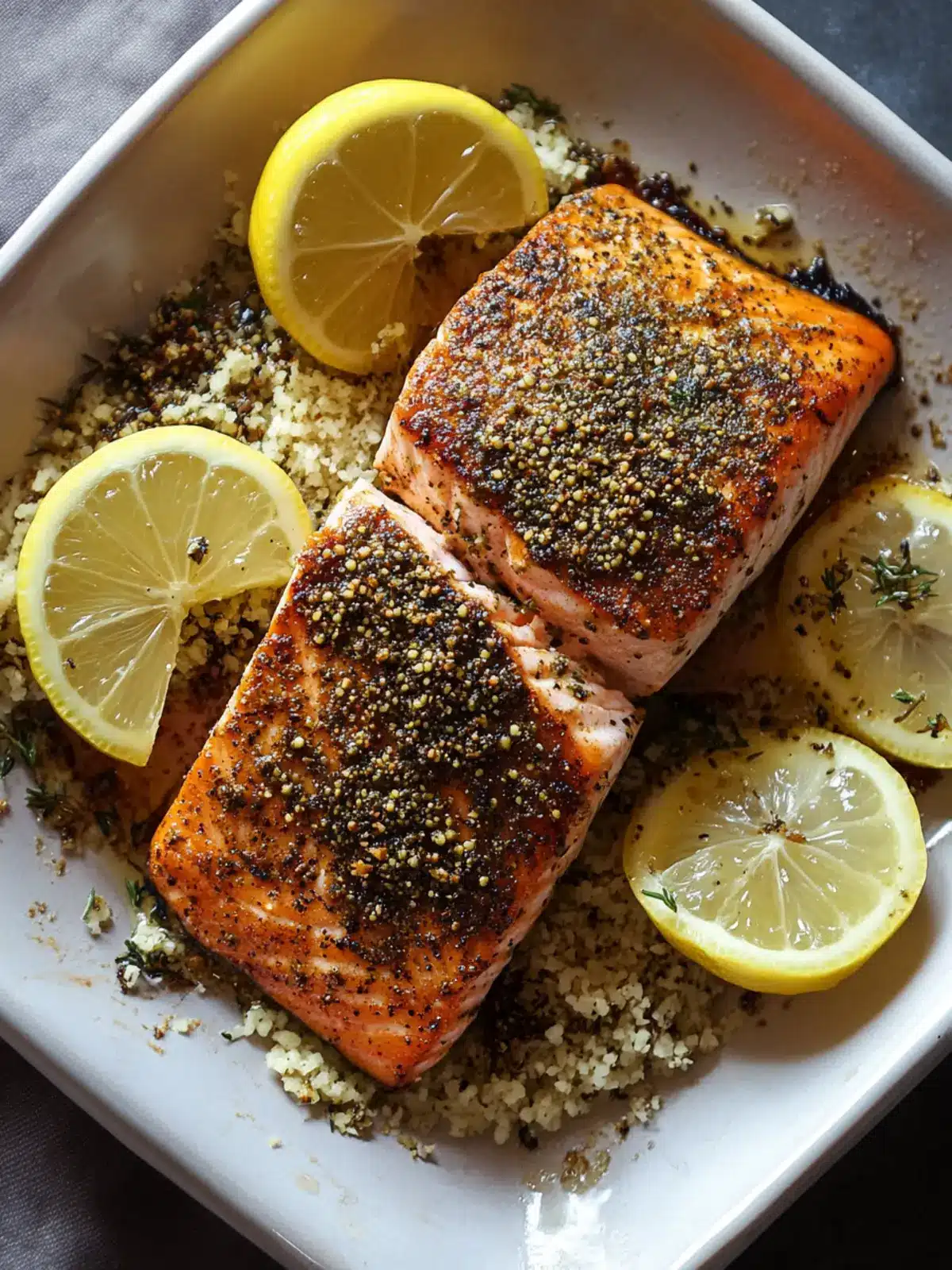 Za atar Roasted Salmon with Lemon: A Quick Flavor Explosion 2 Za atar Roasted Salmon with Lemon