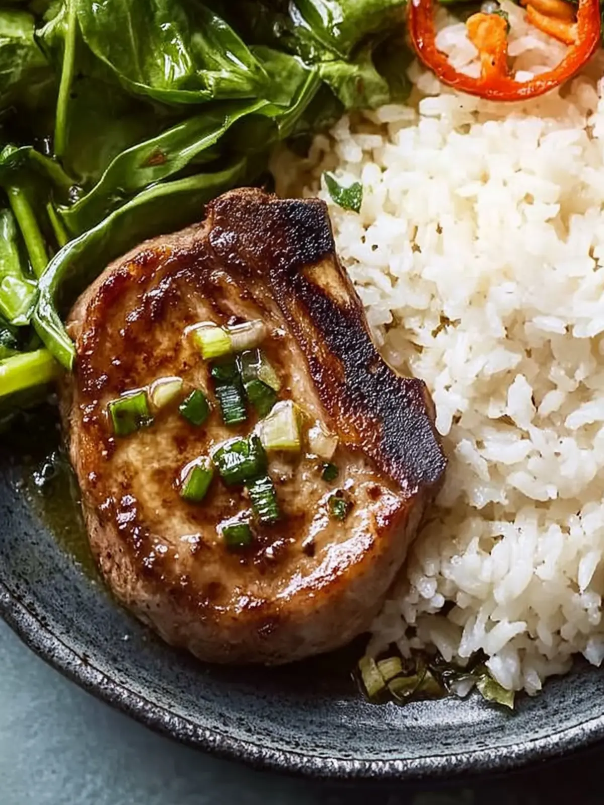 Savory Asian Pork Chops with Coconut Rice to Wow Your Tastebuds 2 Asian Pork Chops with Coconut Rice