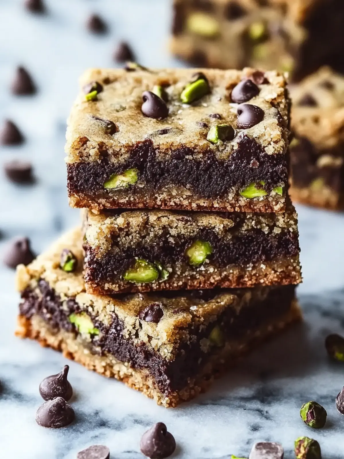 Brown Butter Dubai Pistachio Chocolate Chip Cookie Bars Delight 3 Brown Butter Dubai Pistachio Chocolate Chip Cookie Bars