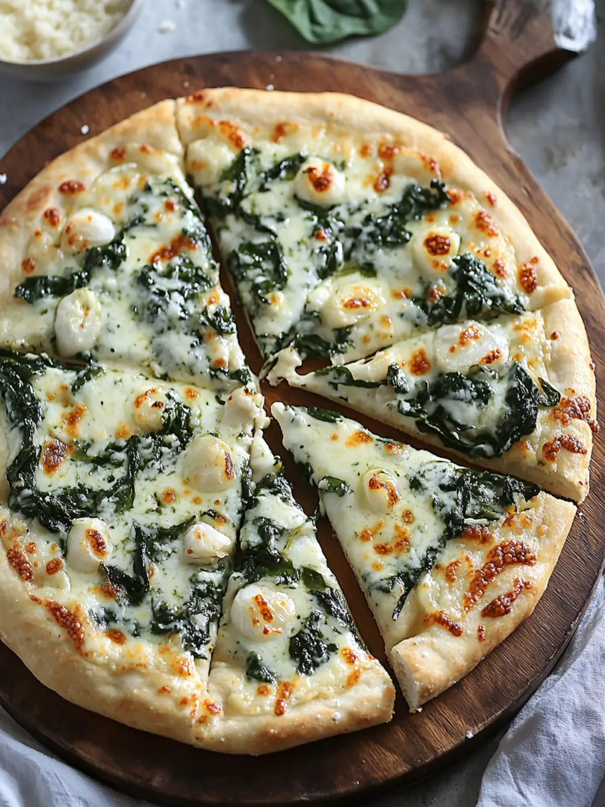 Delicious Roasted Garlic Spinach White Pizza Made Easy 4 Roasted Garlic Spinach White Pizza