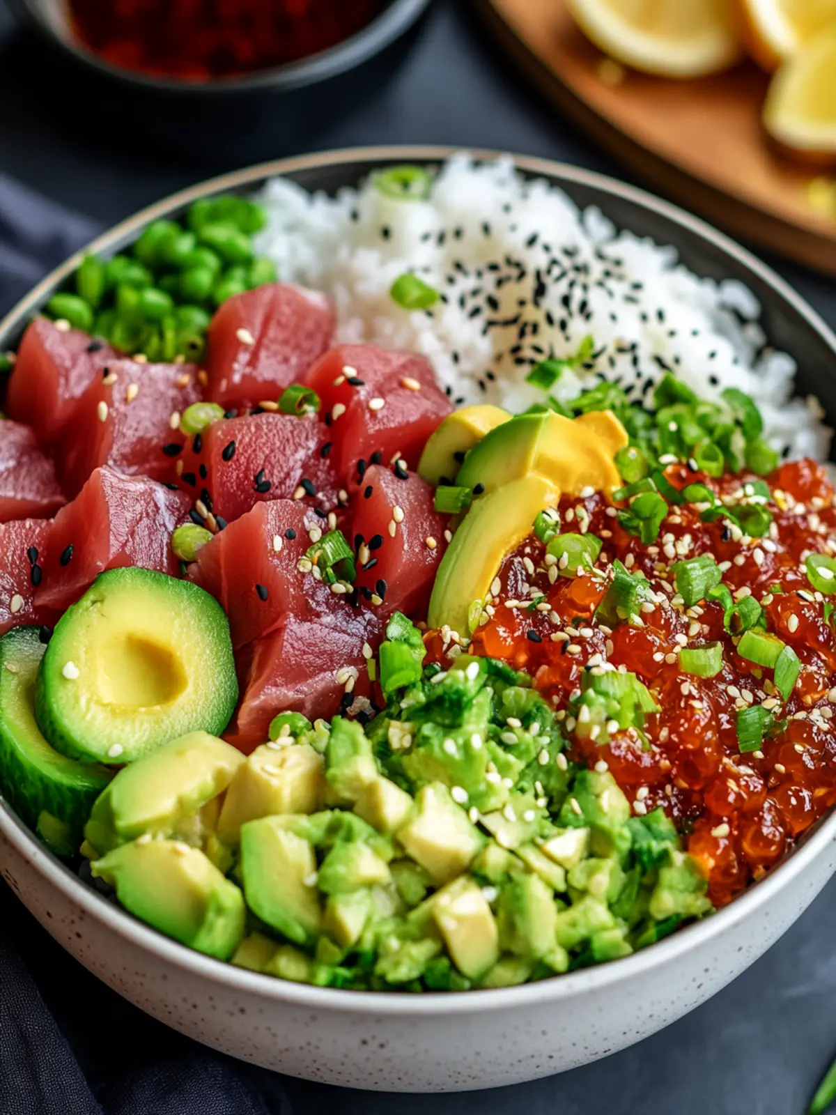 Delicious Tuna Spicy Poke Bowl: Your Quick Healthy Fix 2 Tuna Spicy Poke Bowl