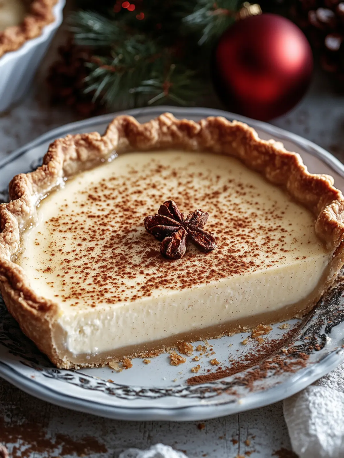 Delightful Christmas Eve Cinnamon-Vanilla Creamy Custard Pie 4 Christmas Eve Cinnamon-Vanilla Creamy Custard Pie