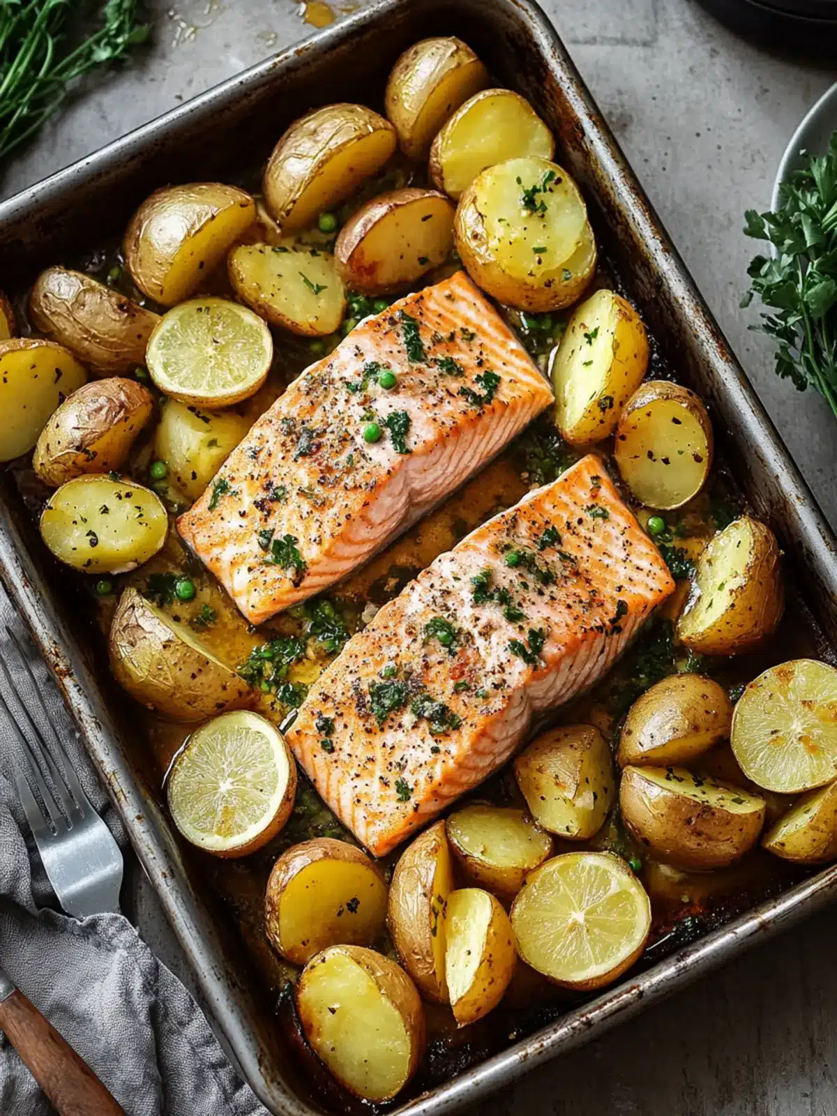 Roasted Salmon & Potatoes Tray Bake for Effortless Dinners 3 Roasted Salmon & Potatoes (Tray Bake)