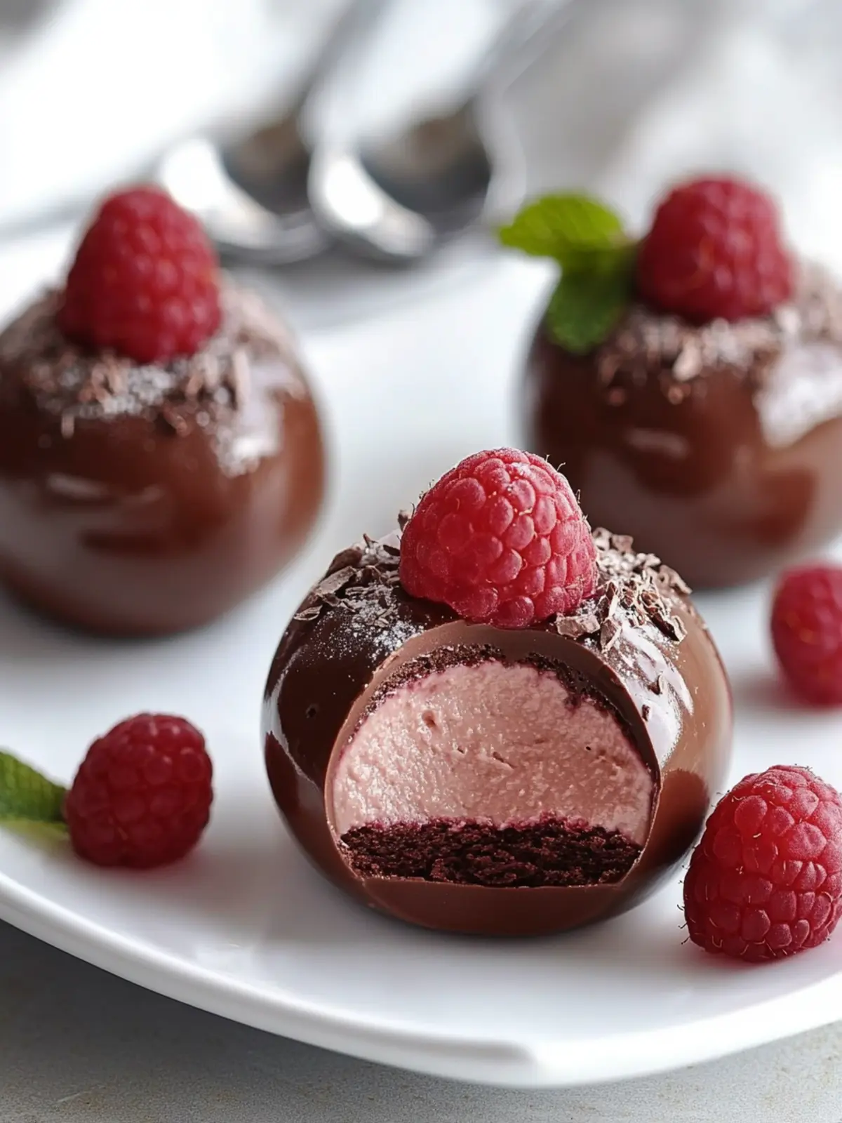 Decadent Chocolate Raspberry Mousse Domes to Impress Anytime 4 Chocolate Raspberry Mousse Domes