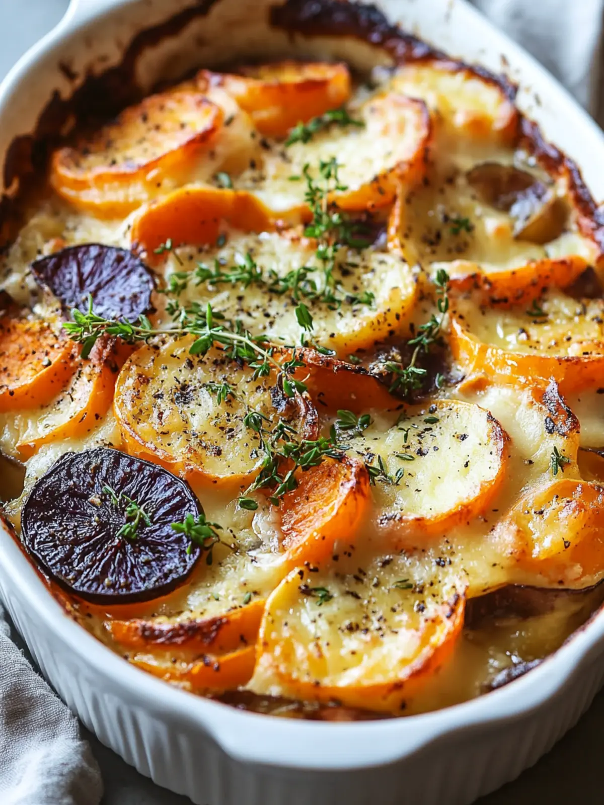 Cheesy Root Vegetable Gratin: Cozy Comfort Food Delight 4 Cheesy Root Vegetable Gratin