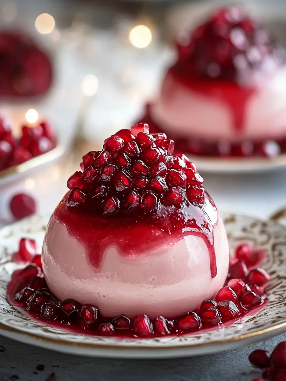 Elegant Glossy Pomegranate Mousse Dome to Impress Any Guest 3 Glossy Pomegranate Mousse Dome