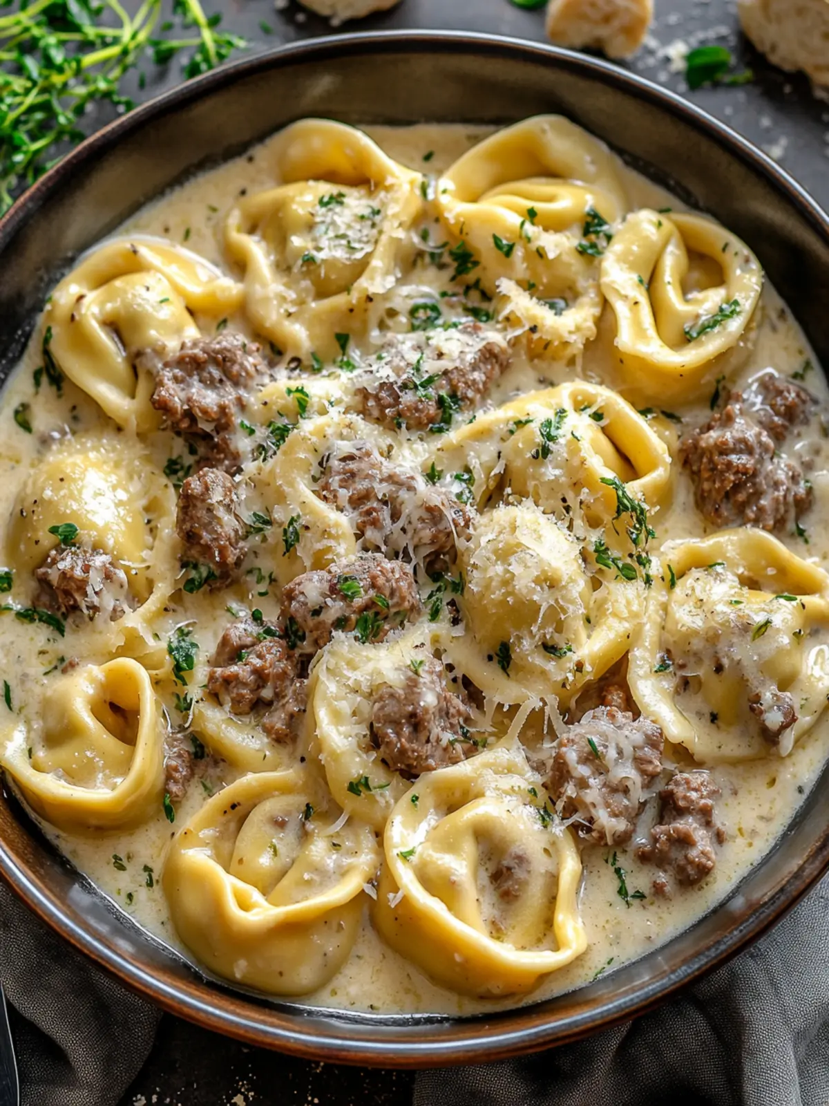 Creamy Beef & Parmesan Tortellini for Cozy Family Nights 2 Beef & Parmesan Tortellini in Creamy Sauce