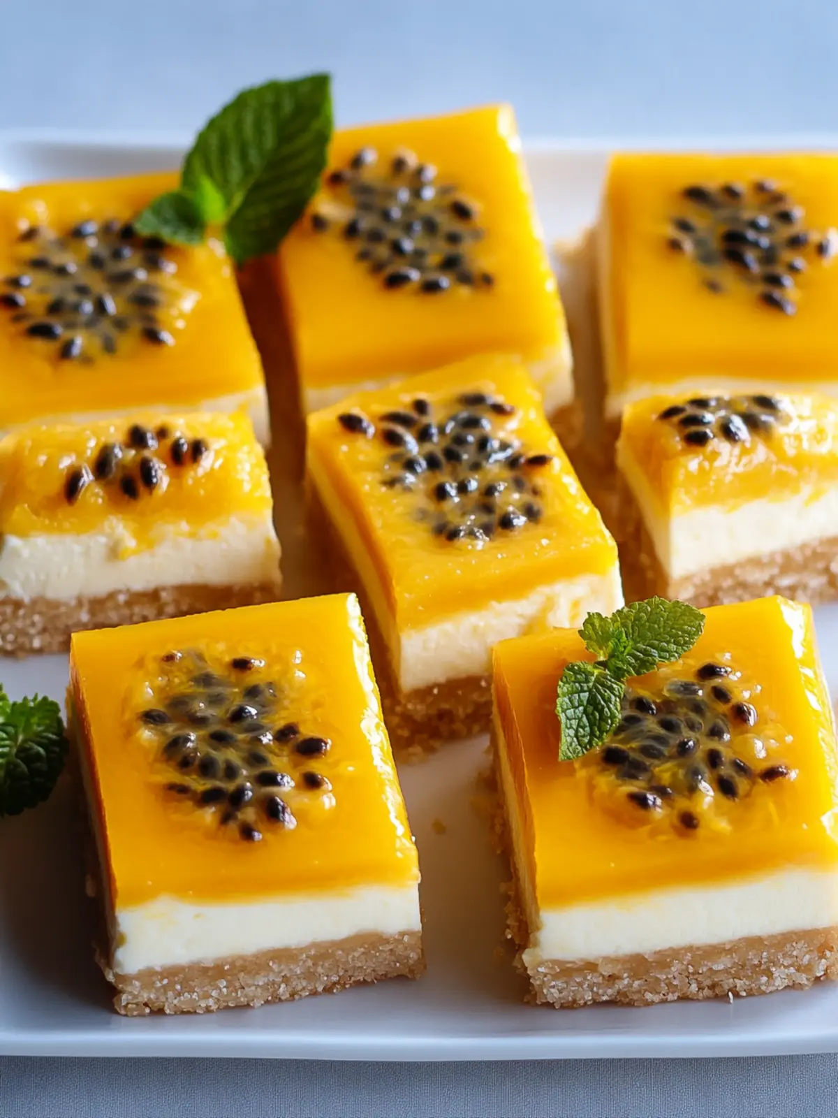 Mango Passionfruit Cheesecake Bars: A Tropical Freeze Delight 2 Mango Passionfruit Cheesecake Bars