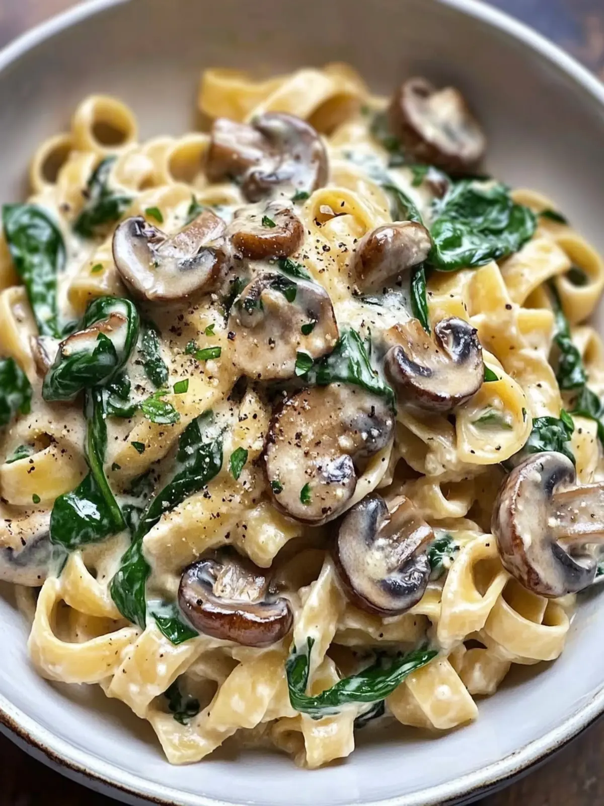 Delicious Creamy Spinach Mushroom Pasta for Cozy Nights 2 Creamy Spinach Mushroom Pasta