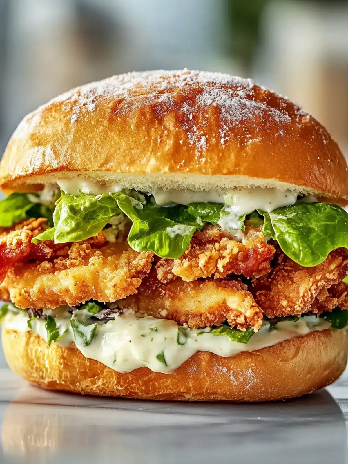 Crispy Chicken Caesar Sandwich: Comfort Food with a Crunch 2 Crispy Chicken Caesar Sandwich
