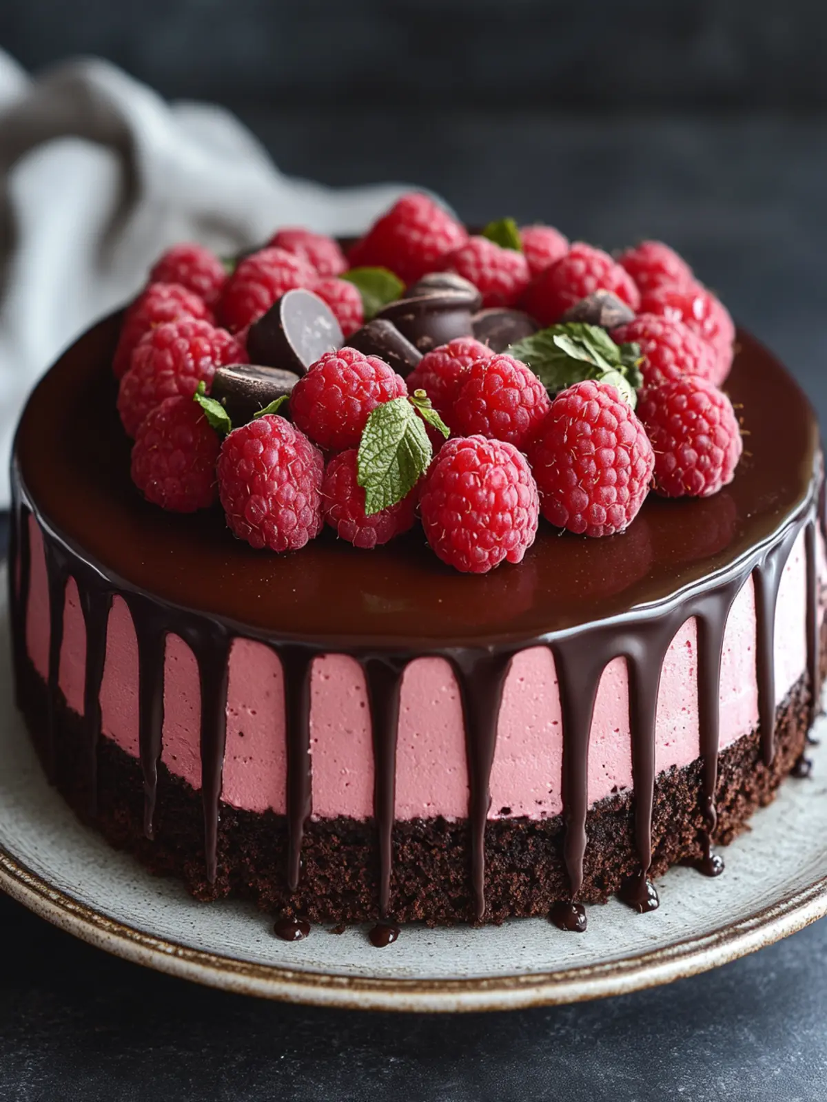 Irresistible Dark Chocolate Raspberry Mousse Cake Bliss 4 Dark Chocolate Raspberry Mousse Cake