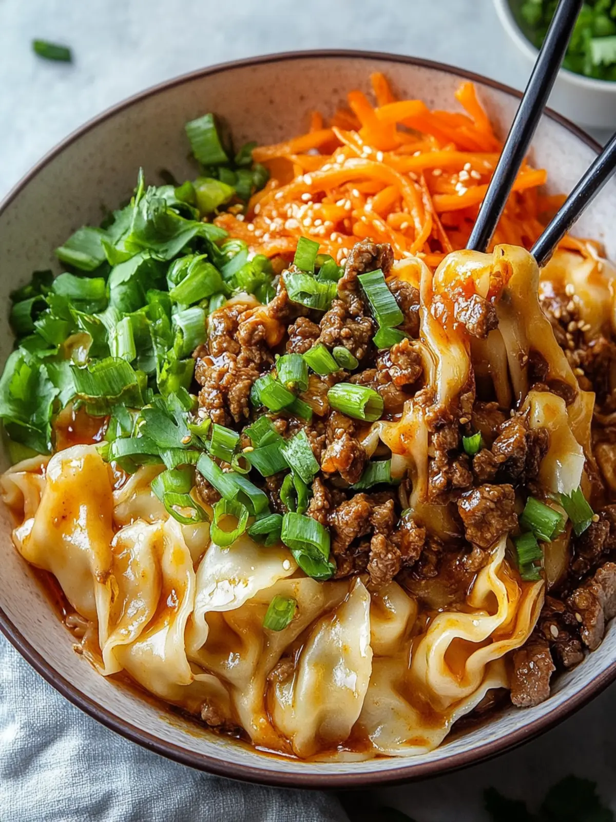 Beef Potsticker Noodle Bowl: Your New Weeknight Comfort Food 3 Beef Potsticker Noodle Bowl