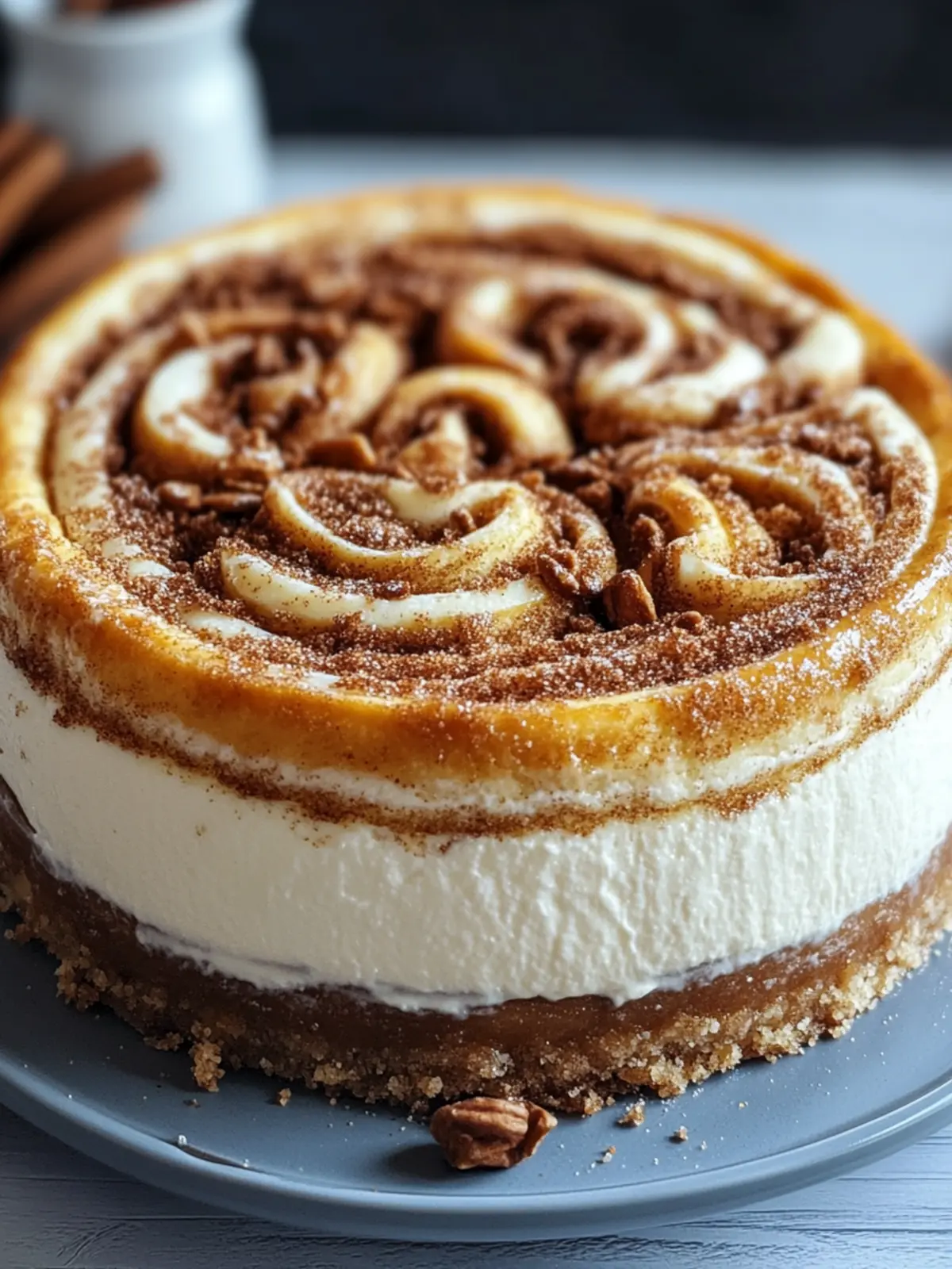 Cinnamon Roll Honeybun Cheesecake: A Sweet Homemade Indulgence 2 Cinnamon Roll Honeybun Cheesecake
