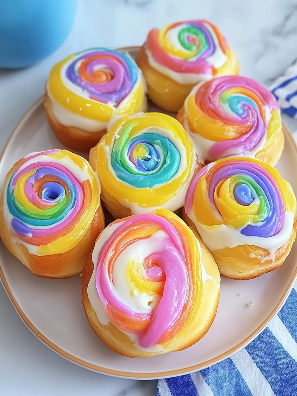 Lemon Cream Cheese Rainbow Sweet Rolls for a Joyful Brunch 3 Lemon Cream Cheese Rainbow Sweet Rolls