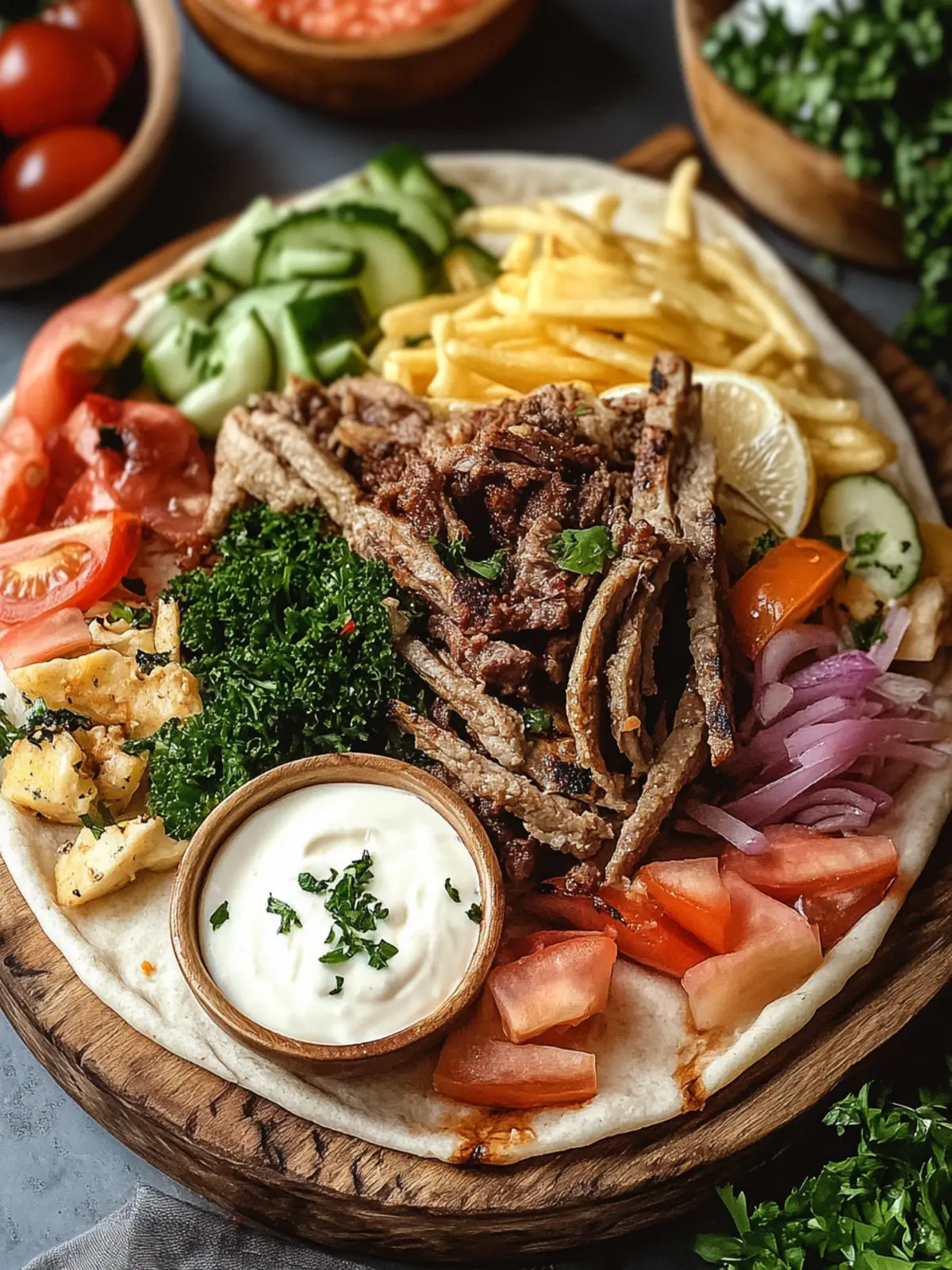 Delicious Lebanese Shawarma Platter Perfect for Sharing 4 Lebanese Shawarma Platter