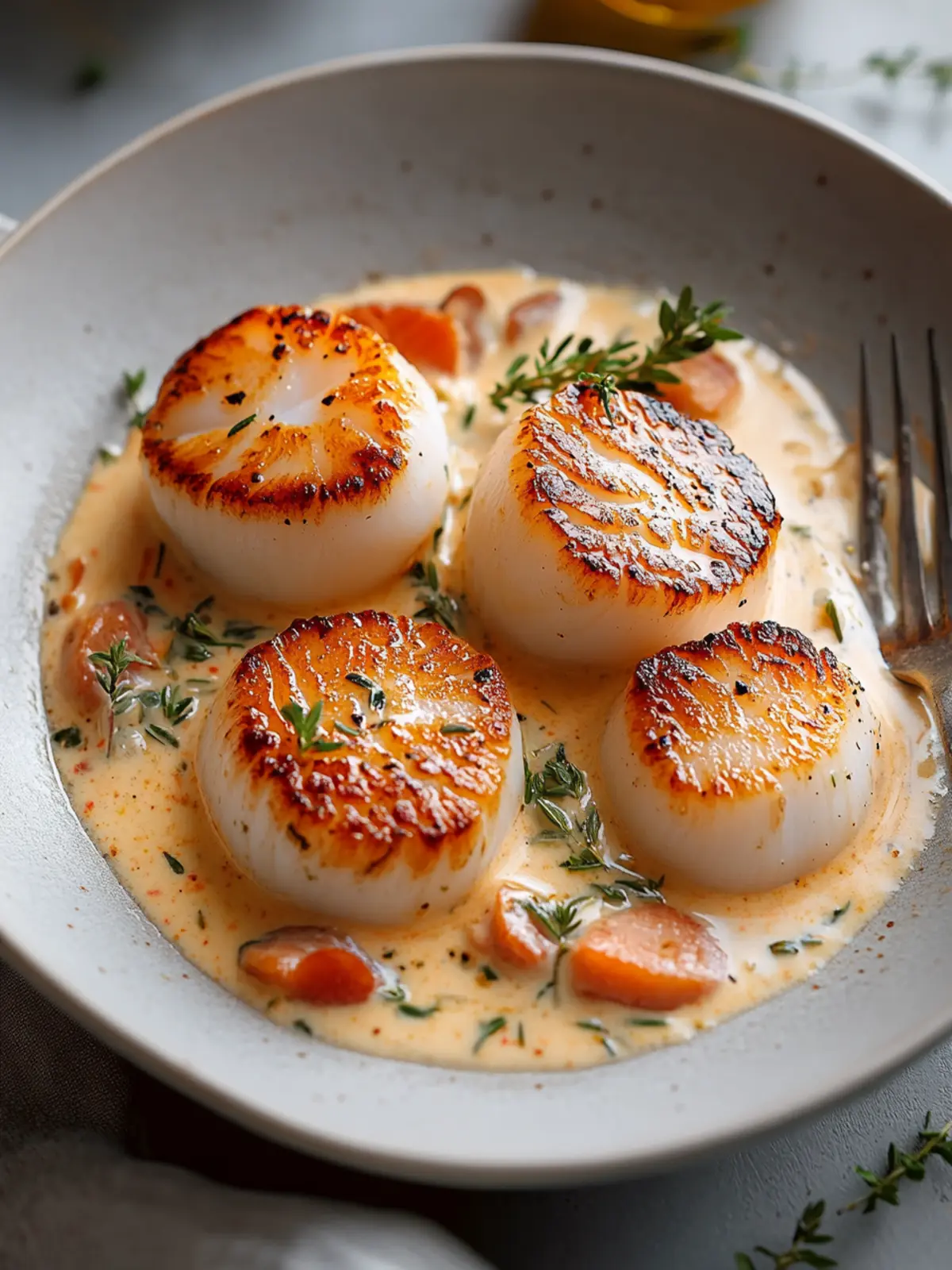 Indulge in Elegant Scallops with Vodka Cream Sauce Tonight 4 Elegant Scallops with Vodka Cream Sauce