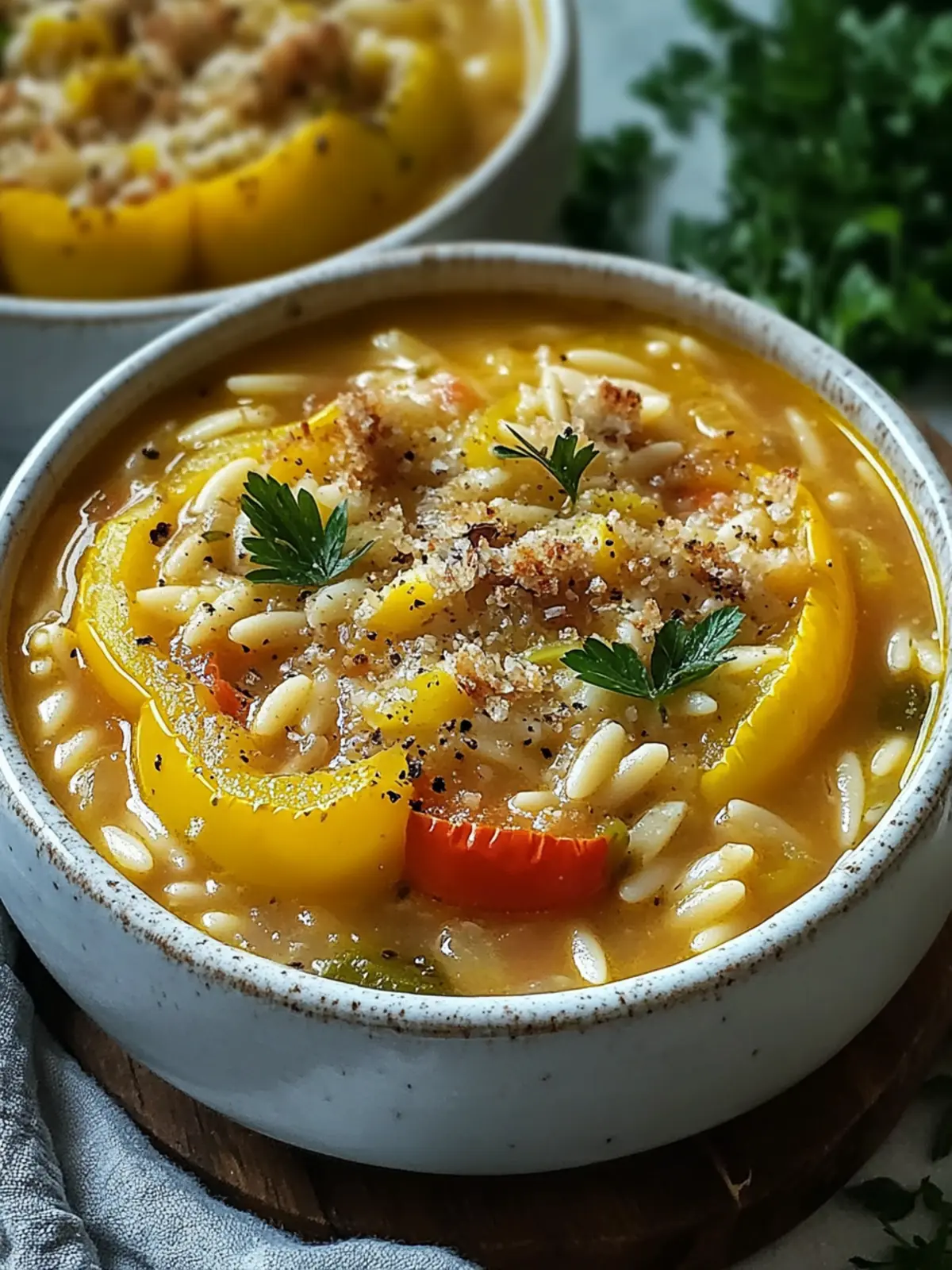 Hearty Orzo Stuffed Banana Peppers Soup for Cozy Nights 3 Orzo Stuffed Banana Peppers Soup