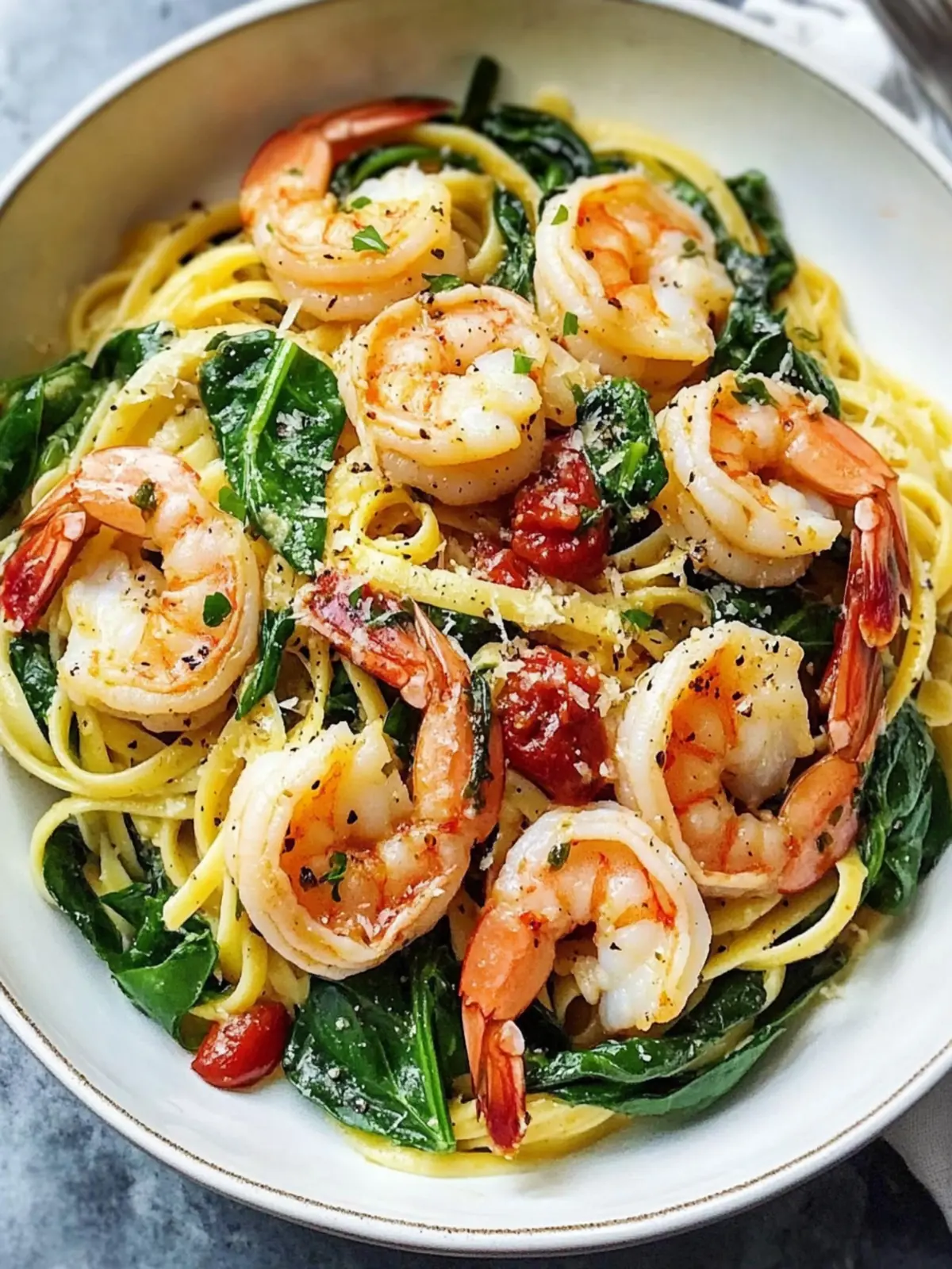 Shrimp Spinach Pasta: A Light and Lively Dinner Delight 4 Shrimp Spinach Pasta
