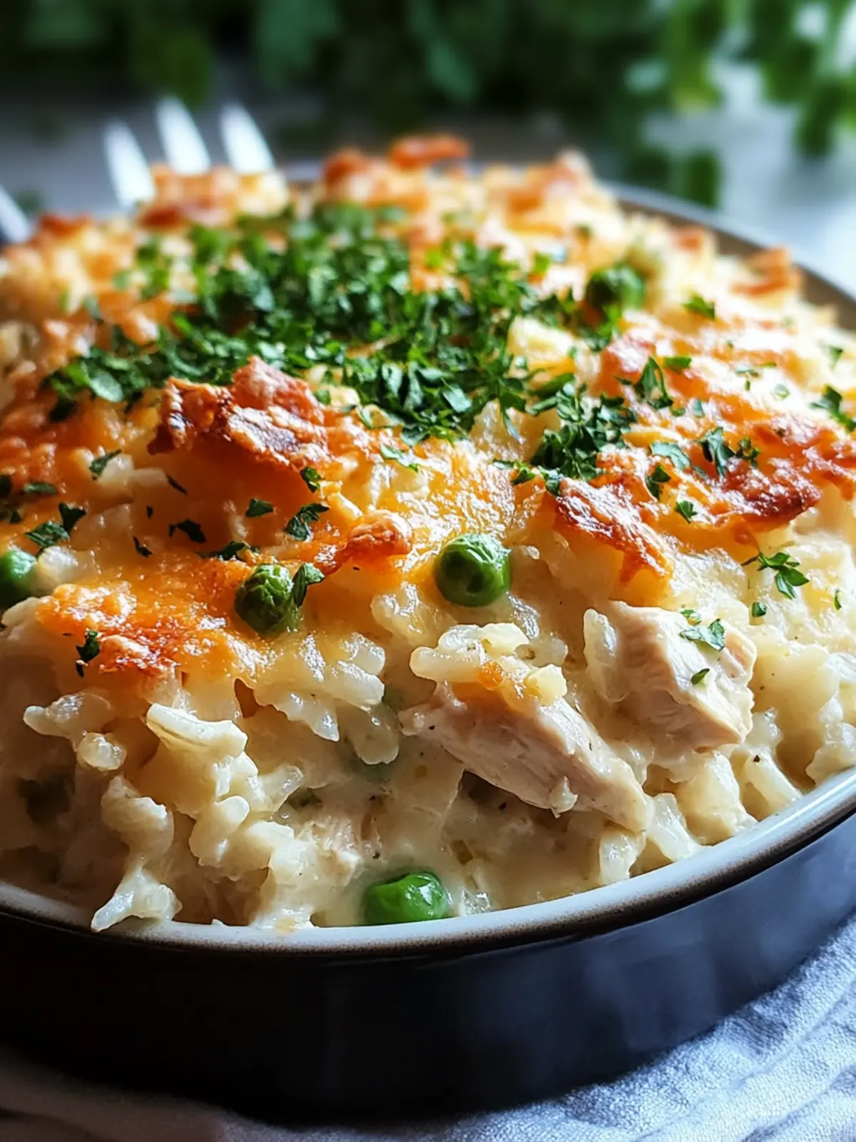 Creamy Easy Dump And Bake Chicken Alfredo Rice Casserole 4 Easy Dump And Bake Chicken Alfredo Rice Casserole