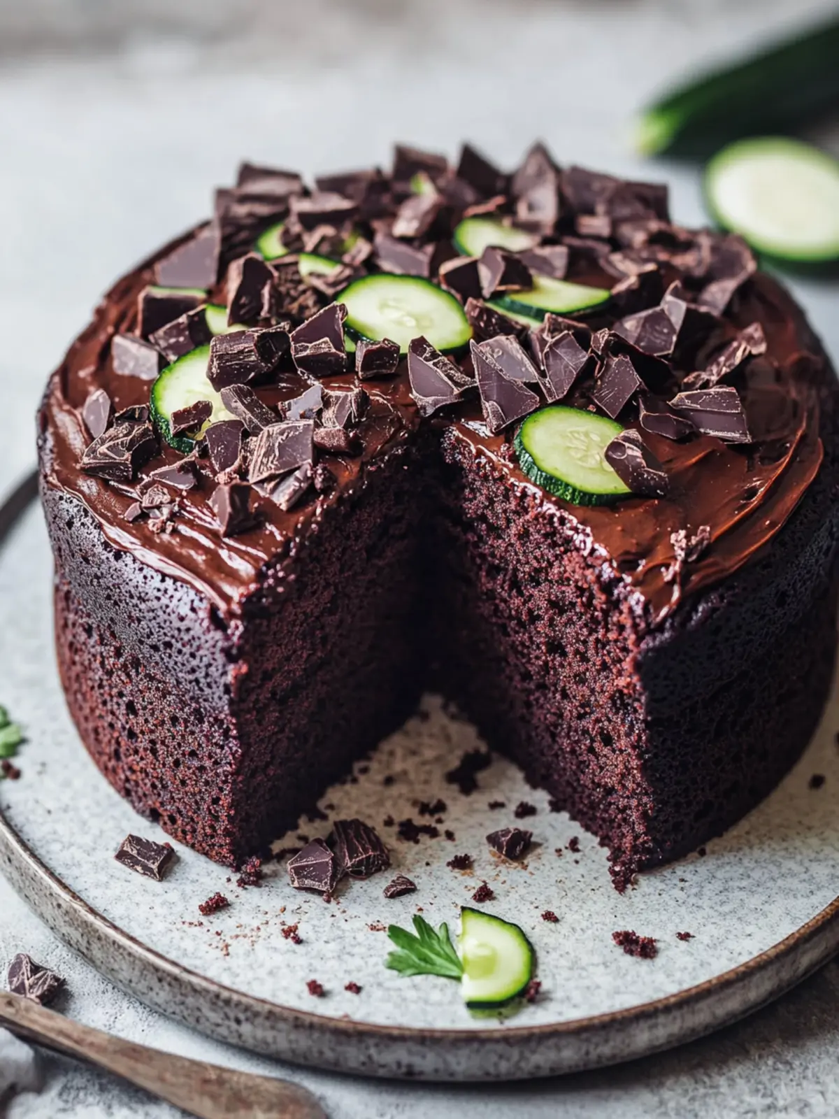 Indulge in Vegan Chocolate Courgette Cake That's Truly Moist 4 Vegan chocolate courgette cake