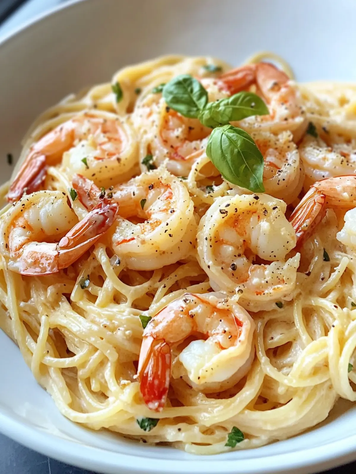 Irresistible Spaghetti with Shrimp in Creamy Cheese Sauce 2 Spaghetti with Shrimp in Creamy Cheese Sauce