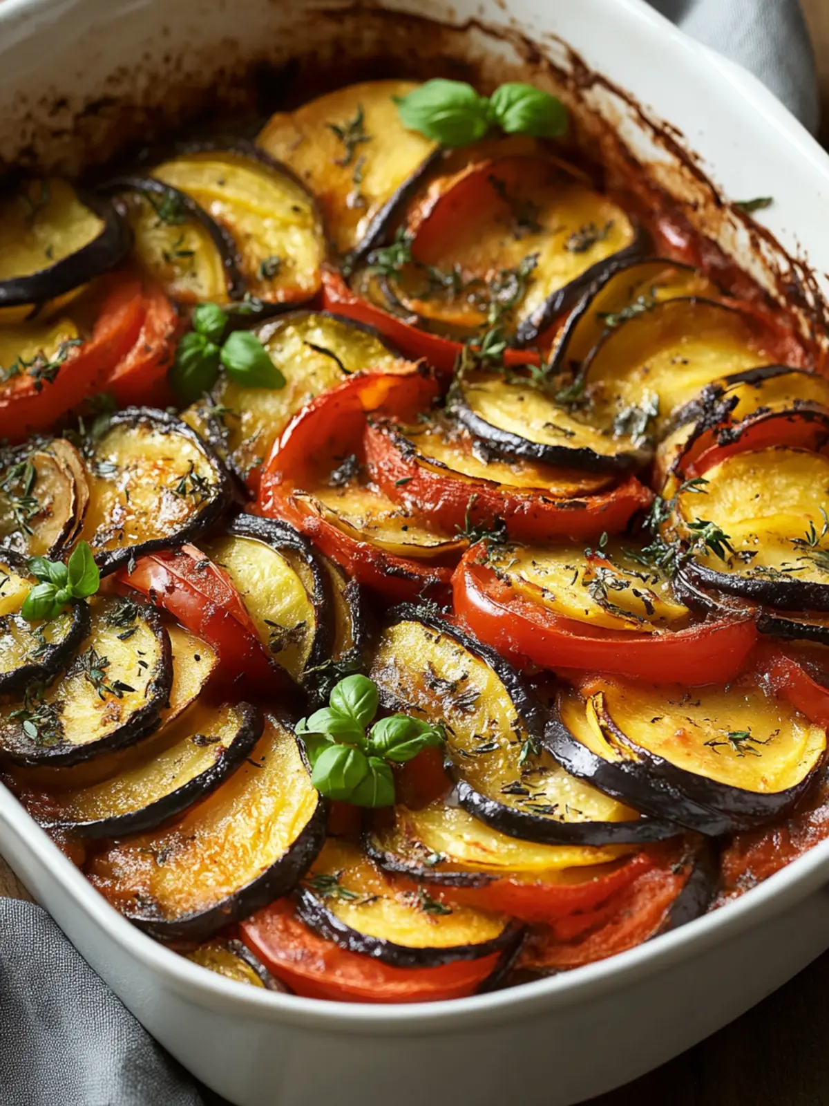 Layered Ratatouille Bake: A Colorful Seasonal Comfort Dish 4 Layered Ratatouille Bake