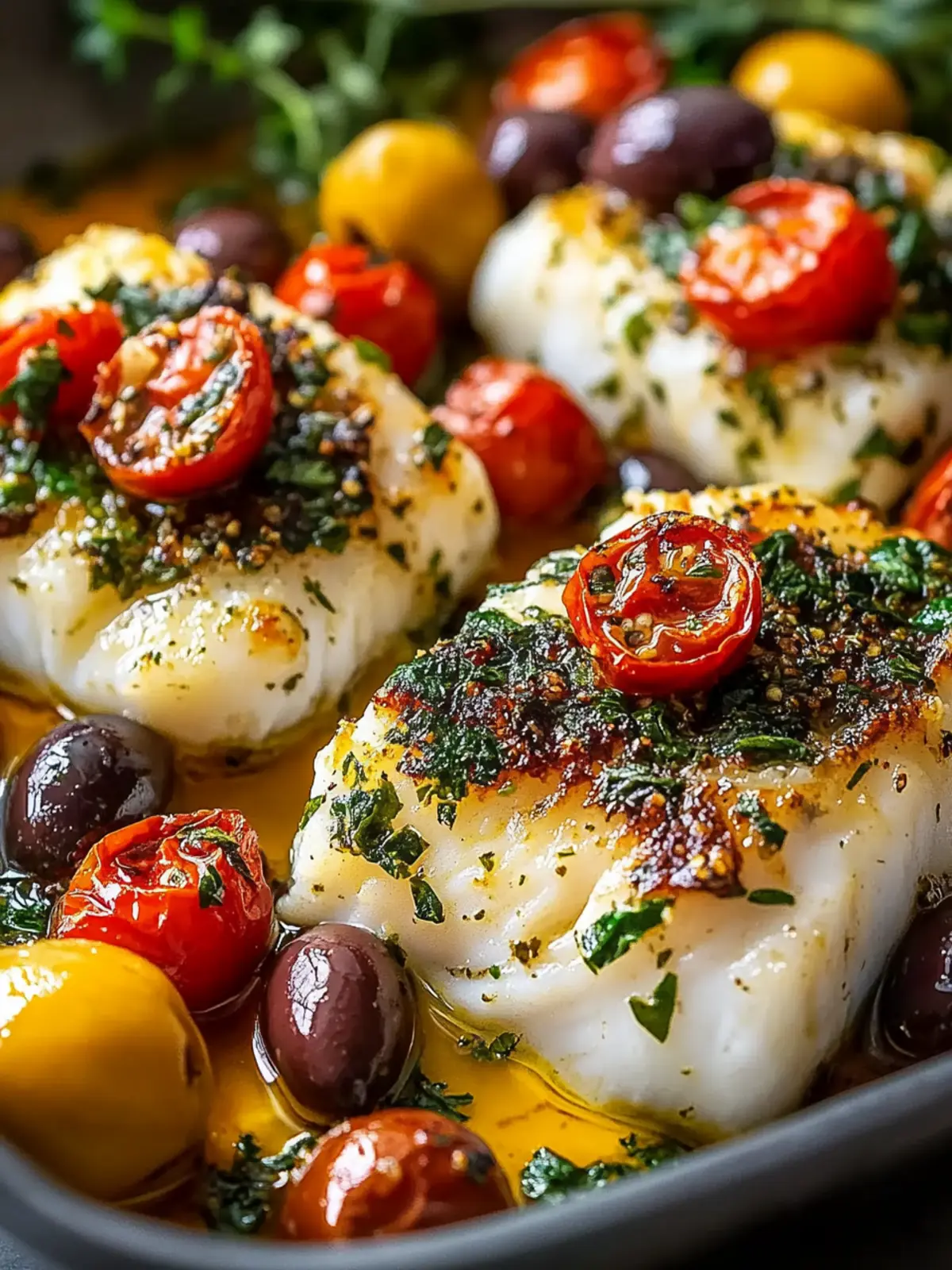 Mediterranean Baked Cod with Olives for a Heart-Healthy Dinner 4 Mediterranean Baked Cod with Olives