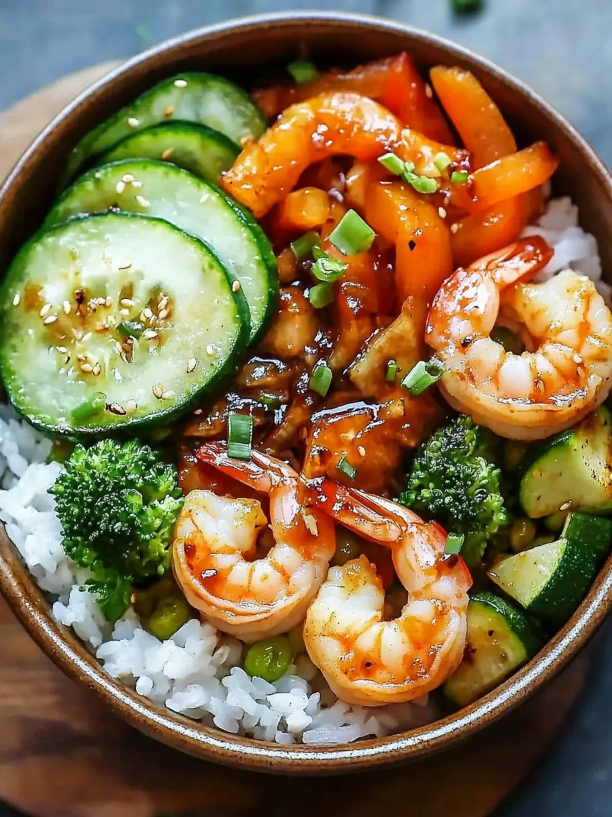 Delicious Shrimp Veggie Rice Bowl Ready in 15 Minutes! 4 Shrimp Veggie Rice Bowl