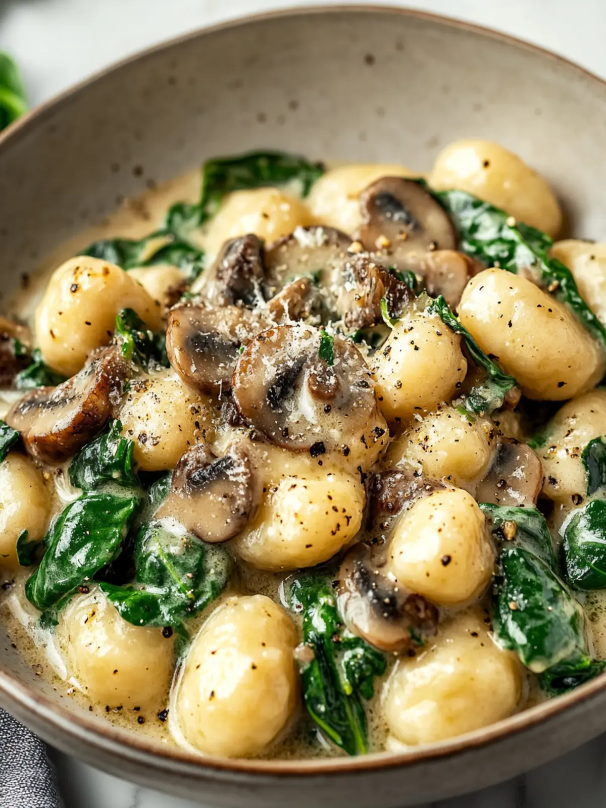 Creamy Spinach Mushroom Gnocchi for Cozy Weeknight Dinners 4 Creamy Spinach Mushroom Gnocchi