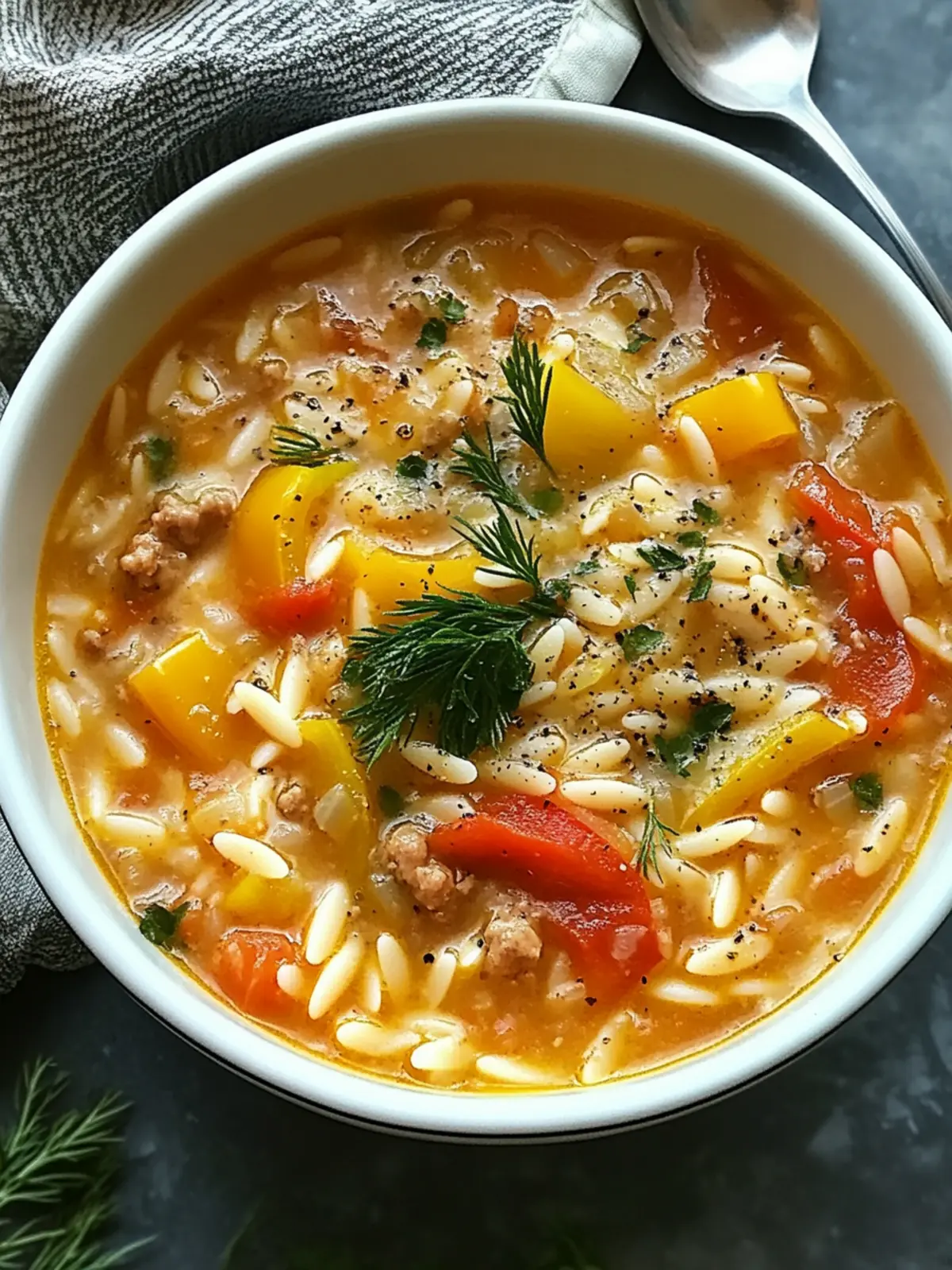 Hearty Orzo Stuffed Banana Peppers Soup for Cozy Nights 4 Orzo Stuffed Banana Peppers Soup