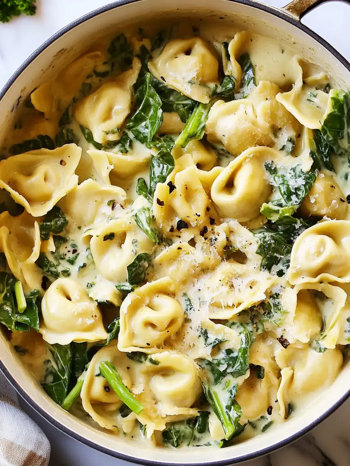 One-Pot Creamy Tortellini & Greens for Busy Weeknights 2 One-Pot Creamy Tortellini & Greens