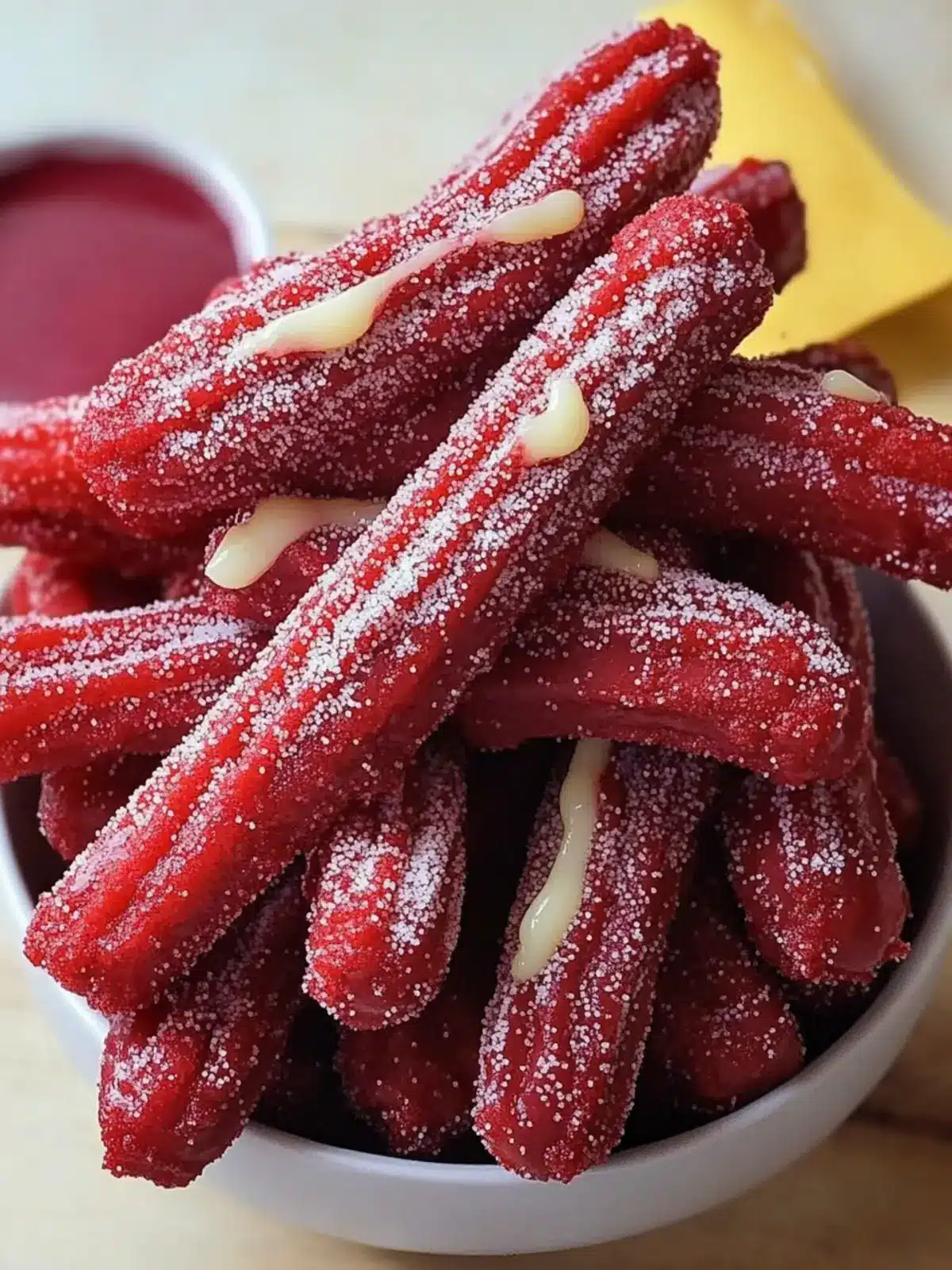 Irresistible Red Velvet Churros with Creamy Dip Magic 2 Red Velvet Churros