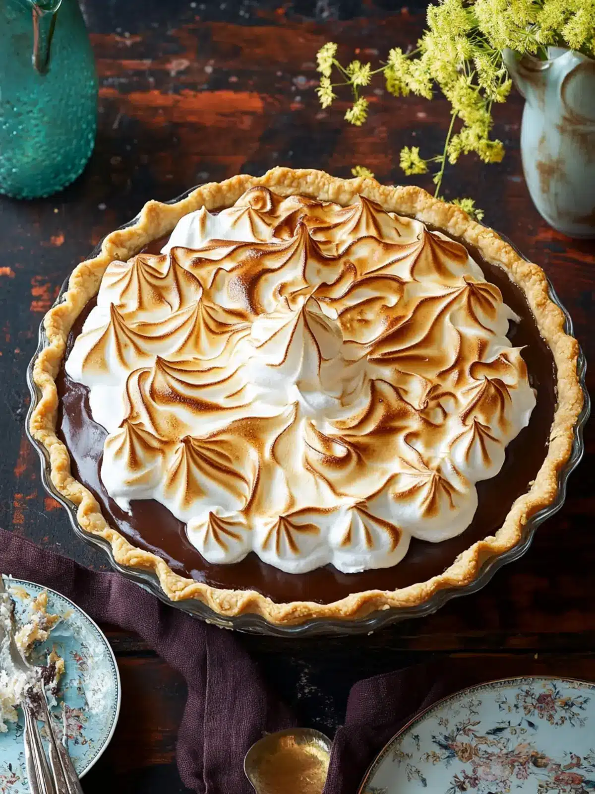Delightful Chocolate Meringue Pie That Steals the Show 2 Chocolate Meringue Pie