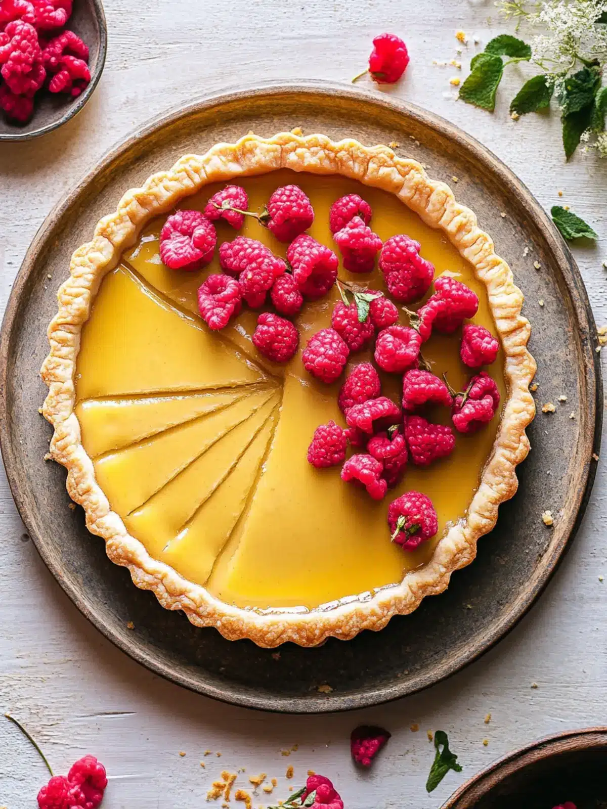 Vegan Custard Tart with Roasted Rhubarb for Spring Delight 4 Vegan custard tart