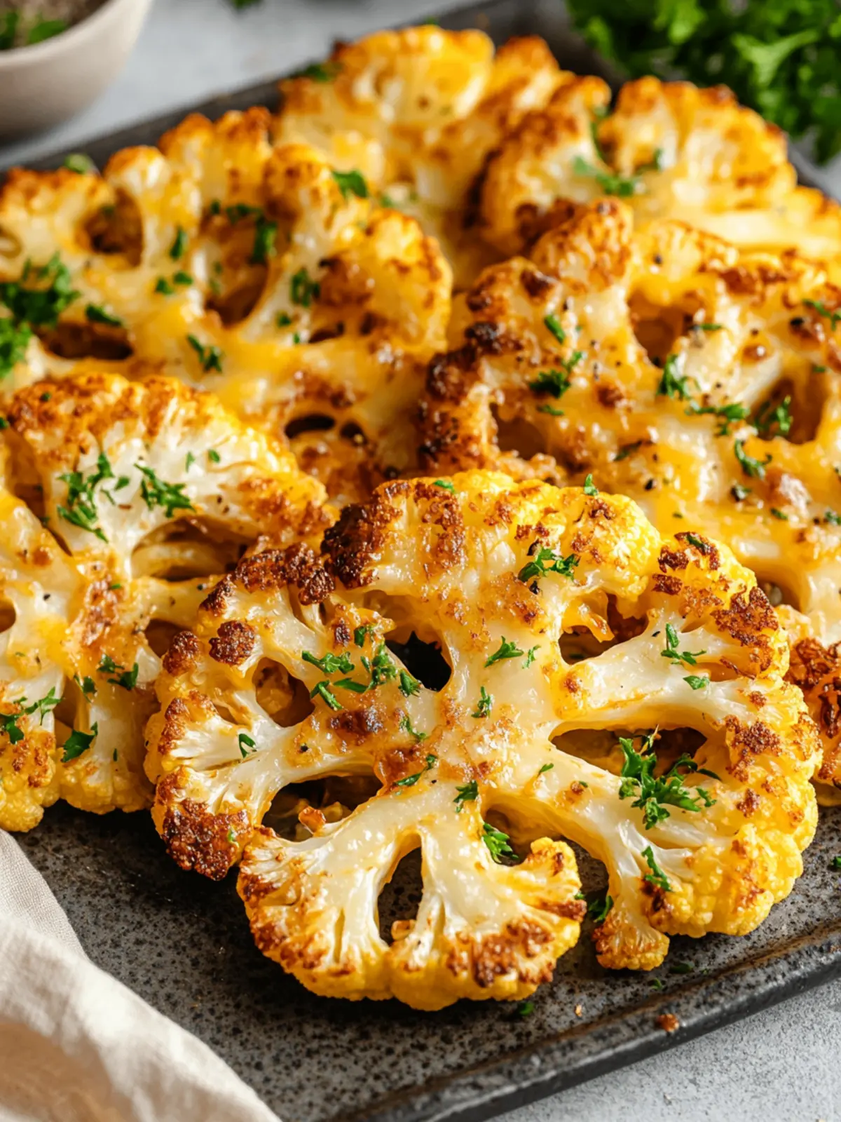 Crispy Cheesy Cauliflower Steaks You'll Crave Tonight 4 Crispy Cheesy Cauliflower Steaks
