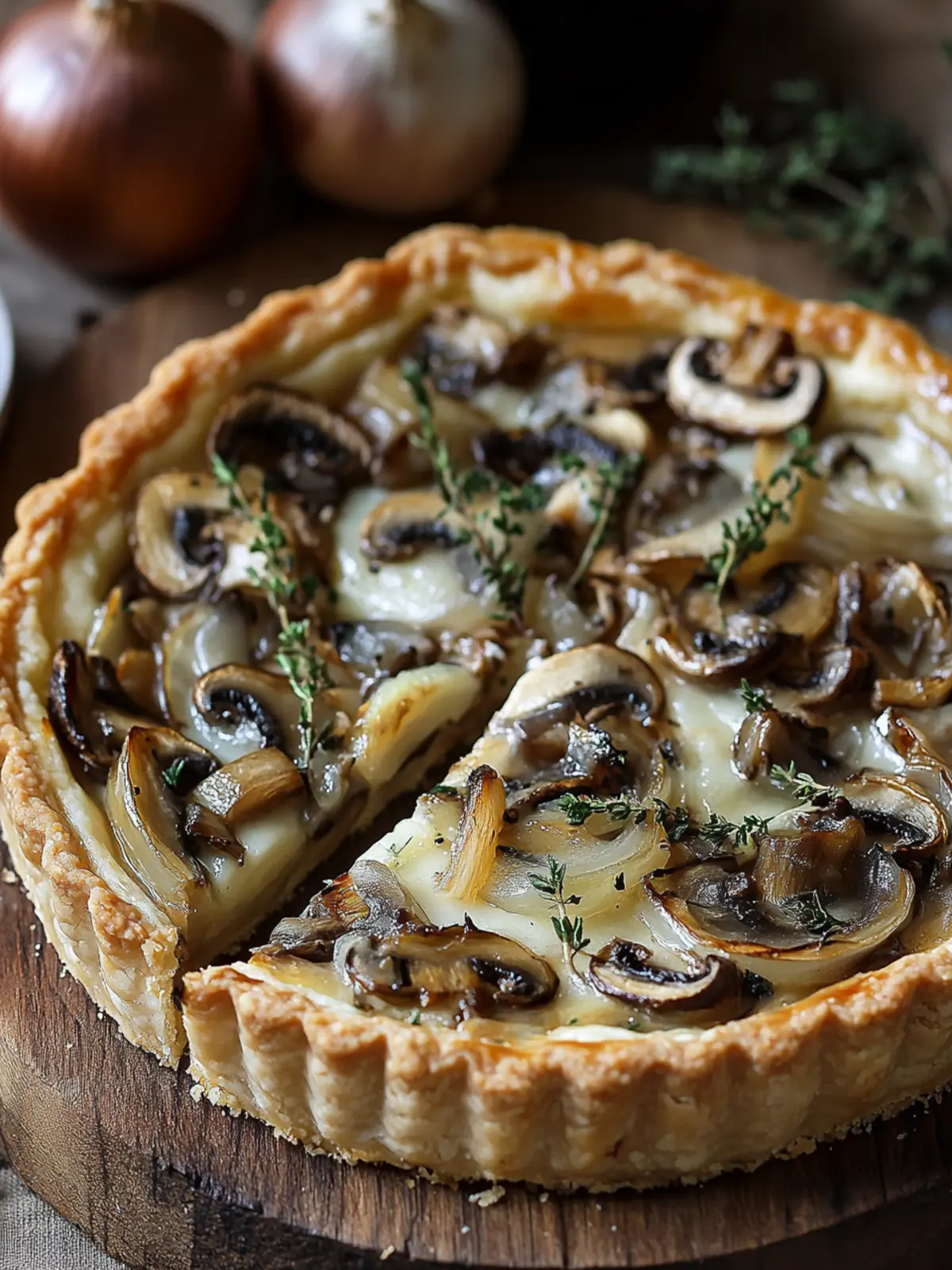 Savory Onion & Mushroom Tart: A Flaky Delight to Savor 2 Onion & Mushroom Tart