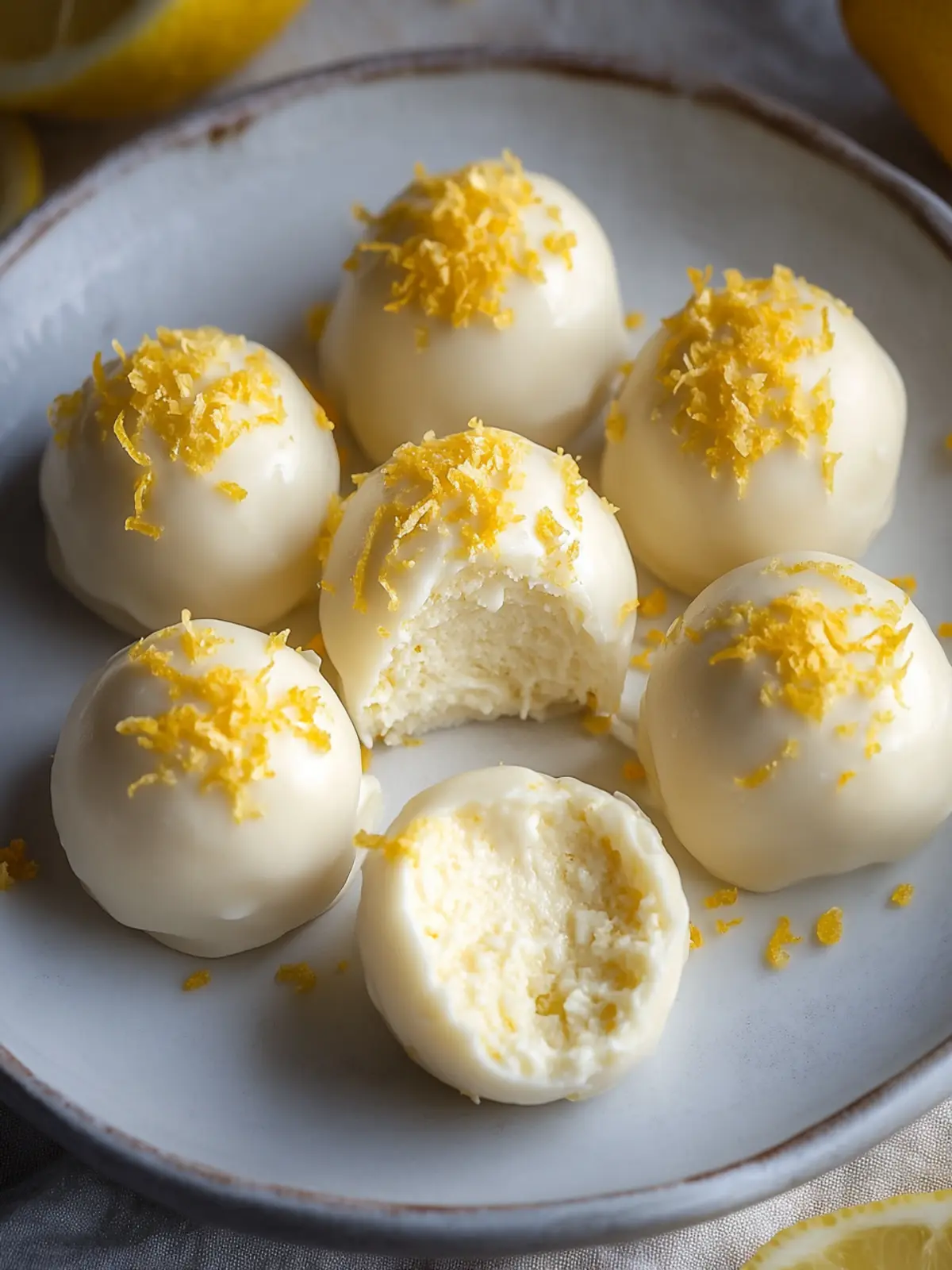 Irresistible Lemon Cheese Truffles: A No-Bake Delight! 3 Lemon Cheese Truffles