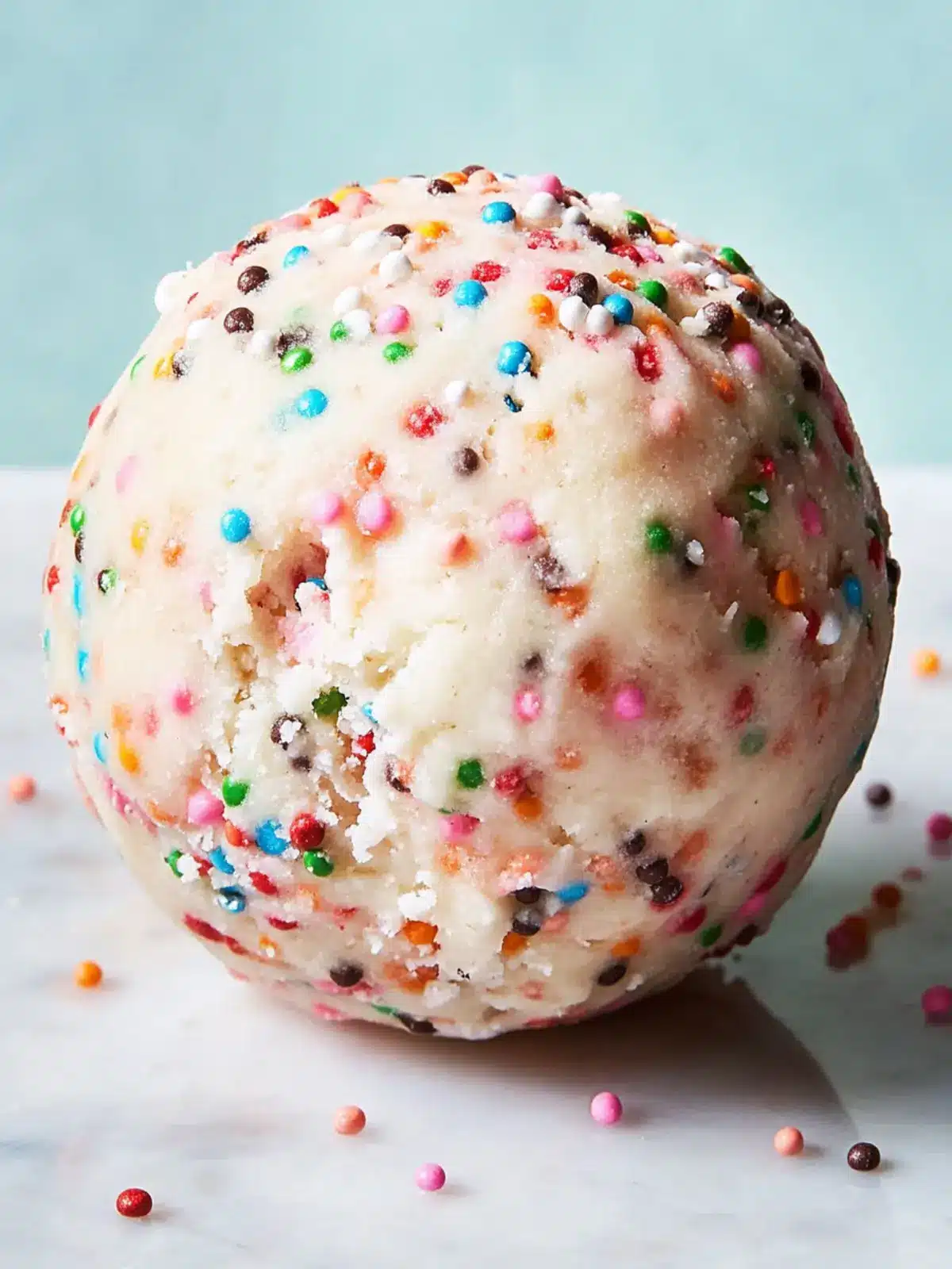 Irresistible Confetti Cookie Dough Ball for Celebration Fun 2 Confetti Cookie Dough Ball