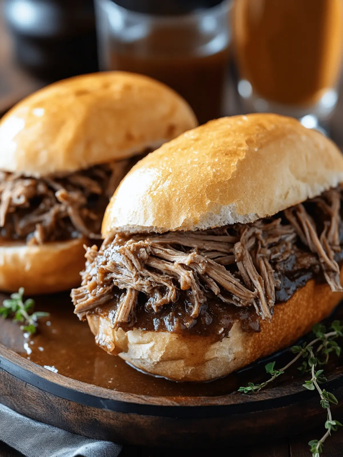 Savory Crockpot French Dip Sandwiches for Effortless Comfort 2 Crockpot French Dip Sandwiches