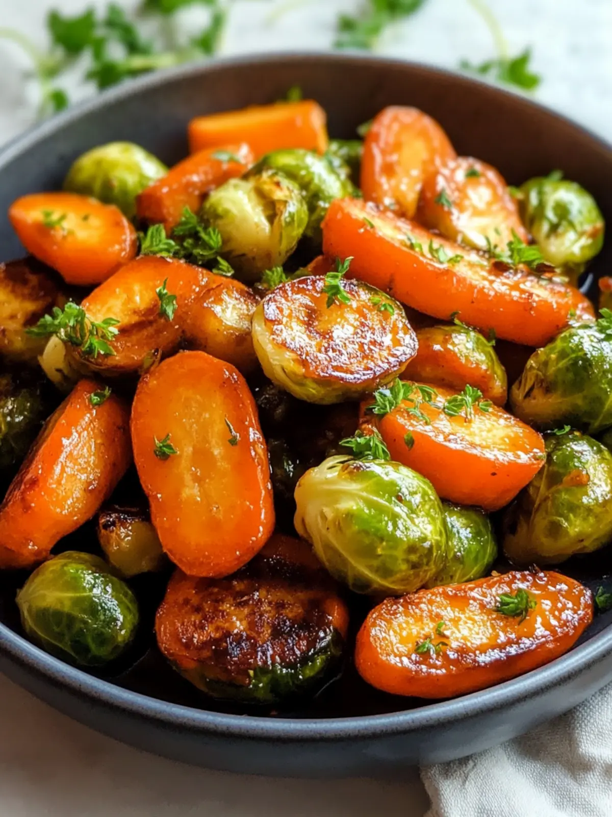 Crispy Maple Glazed Carrots & Brussels Sprouts for Cozy Nights 3 Crispy Maple Glazed Carrots & Brussels Sprouts