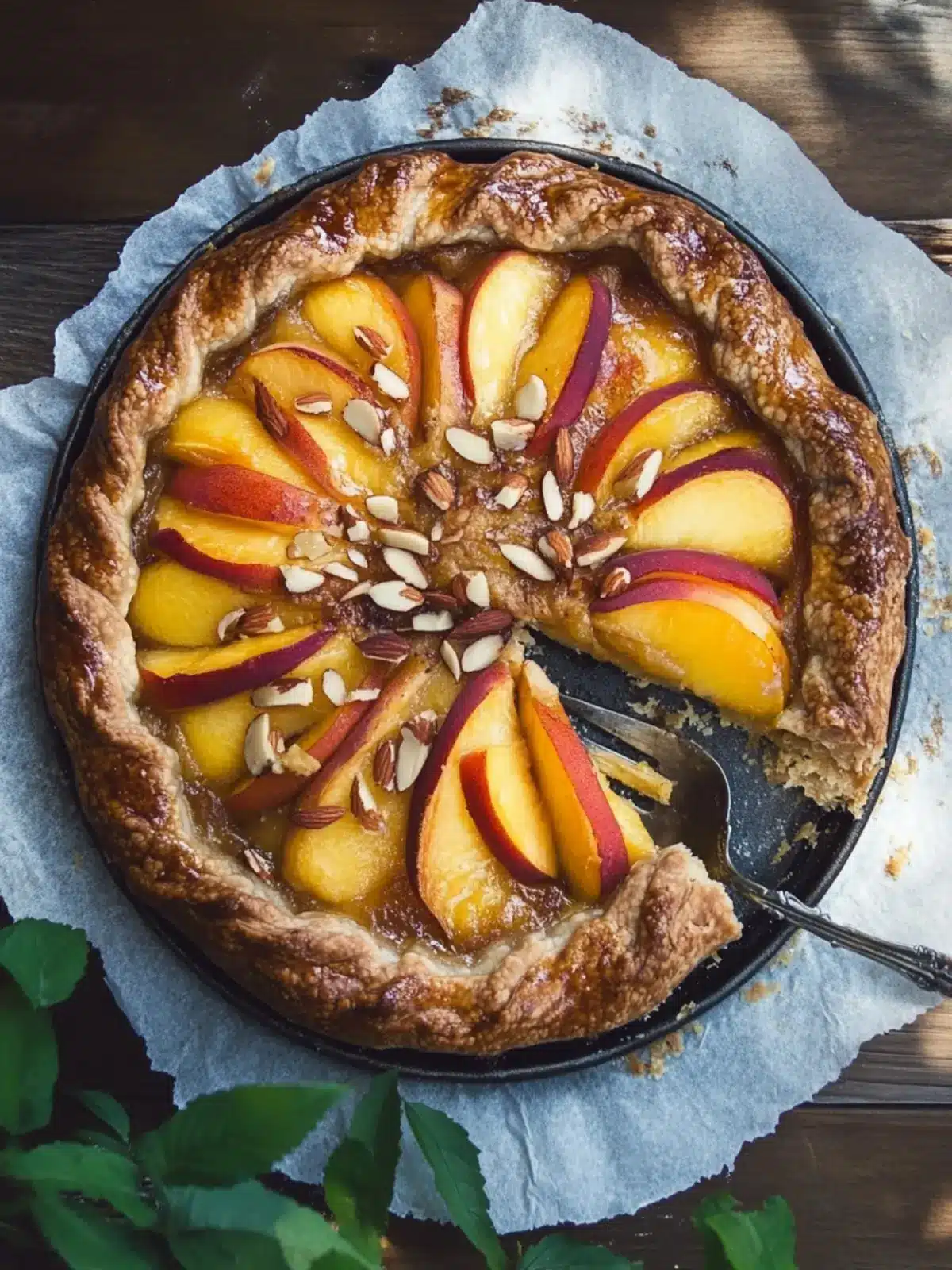 Deliciously Easy Vegan Peach and Almond Galette Recipe 2 Vegan Peach and Almond Galette
