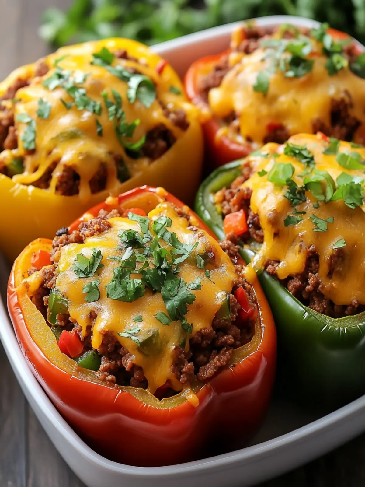 Beef Taco Stuffed Bell Peppers for a Flavorful Family Feast 2 Beef Taco Stuffed Bell Peppers