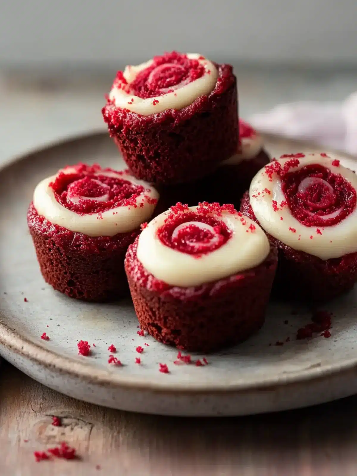 Delicious Homemade Red Velvet Brownie Bites with Creamy Swirls 2 Homemade Red Velvet Brownie Bites
