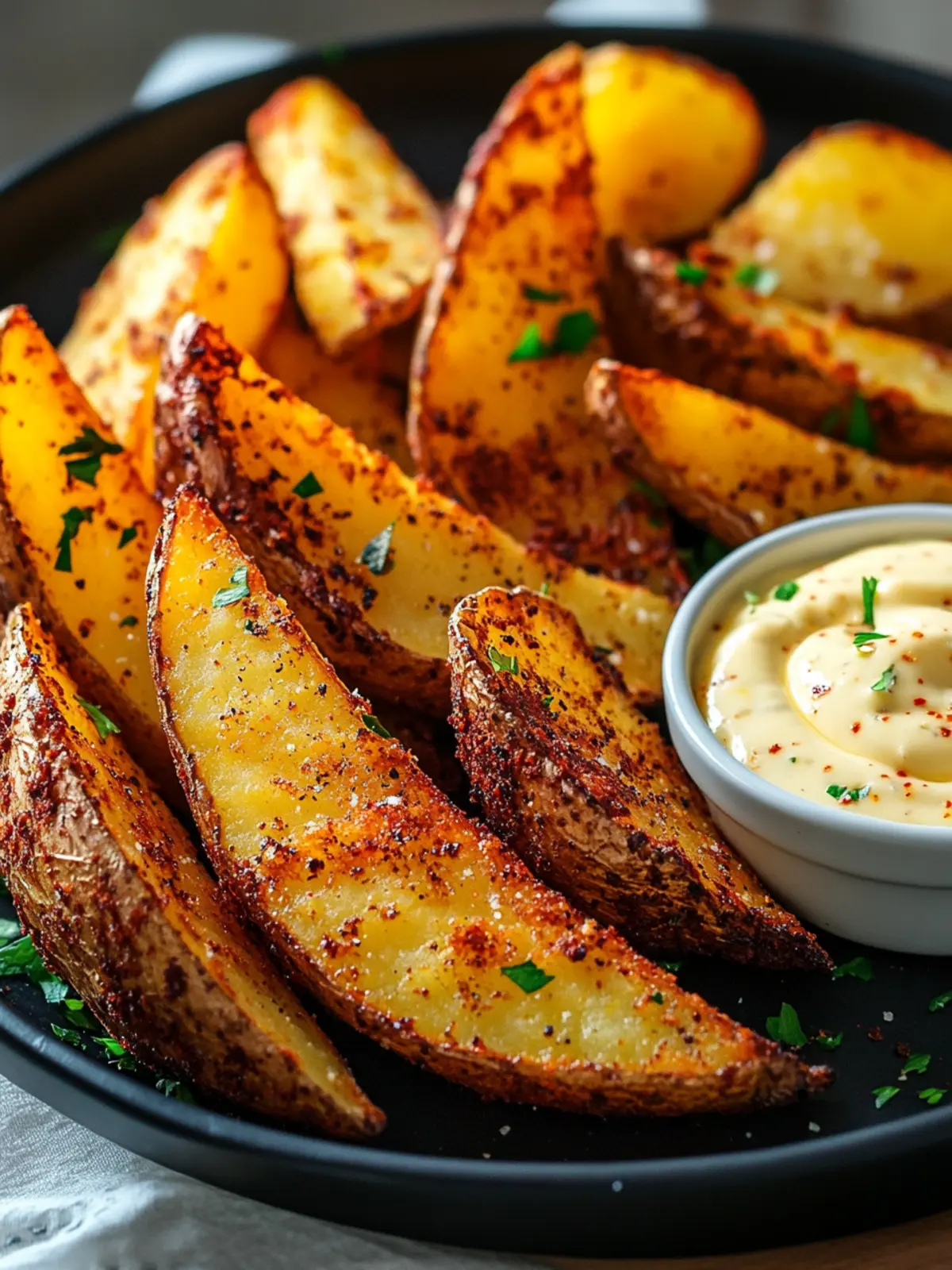 Crispy Cajun Potato Wedges With Garlic Aioli You ll Crave 4 Crispy Cajun Potato Wedges With Garlic Aioli