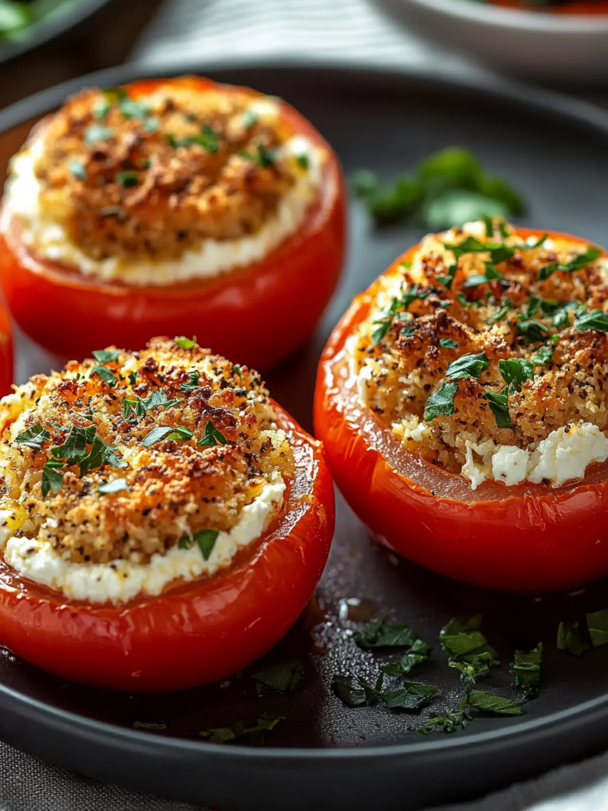 Baked Feta Stuffed Tomatoes: A Simple, Savory Delight 4 Baked Feta Stuffed Tomatoes