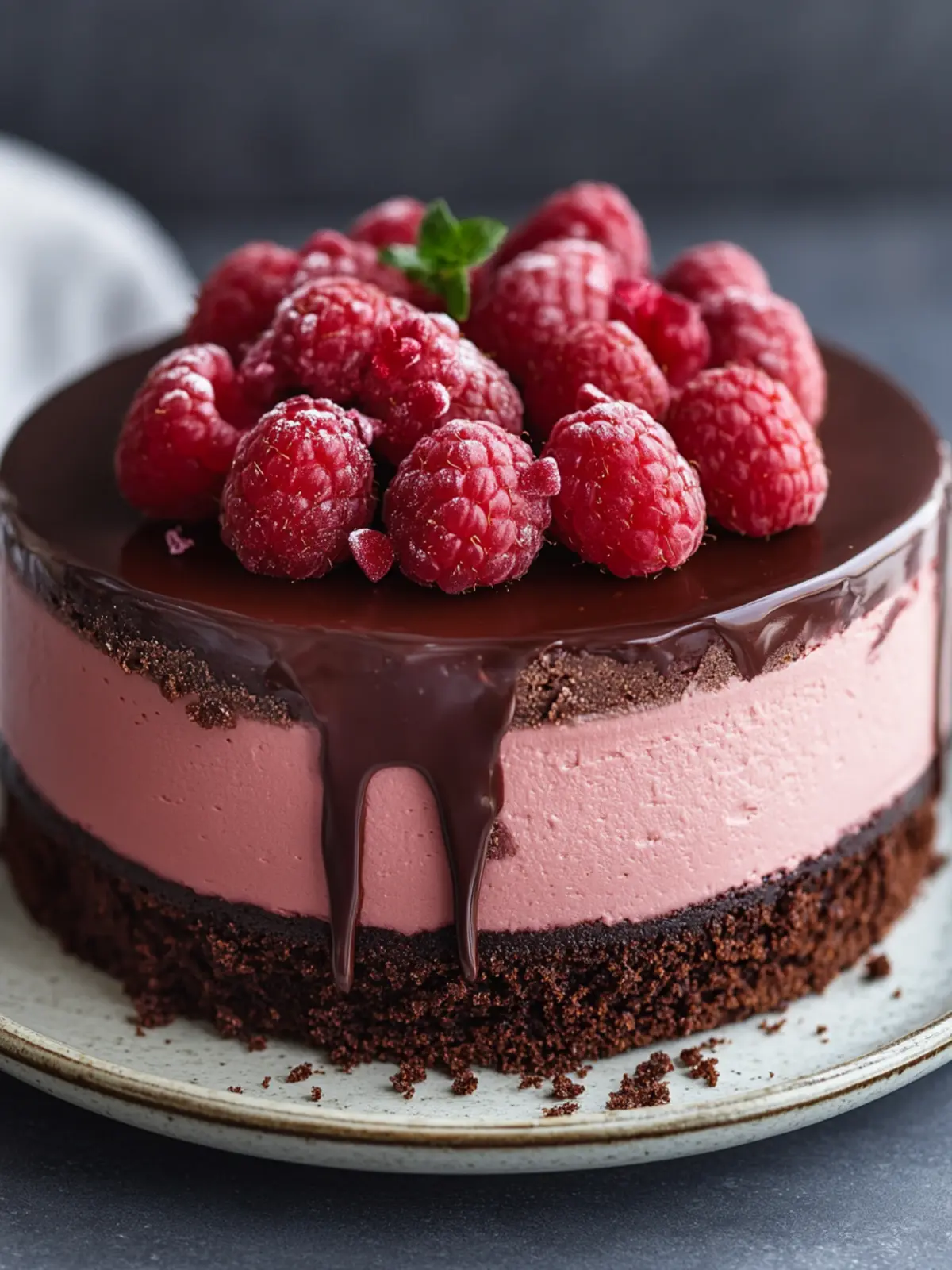 Irresistible Dark Chocolate Raspberry Mousse Cake Bliss 2 Dark Chocolate Raspberry Mousse Cake