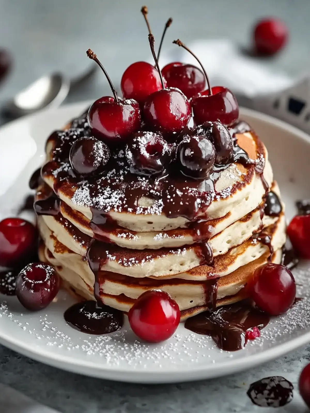 Decadent Chocolate Cherry Pancakes for a Sweet Morning Treat 4 Chocolate Cherry Pancakes
